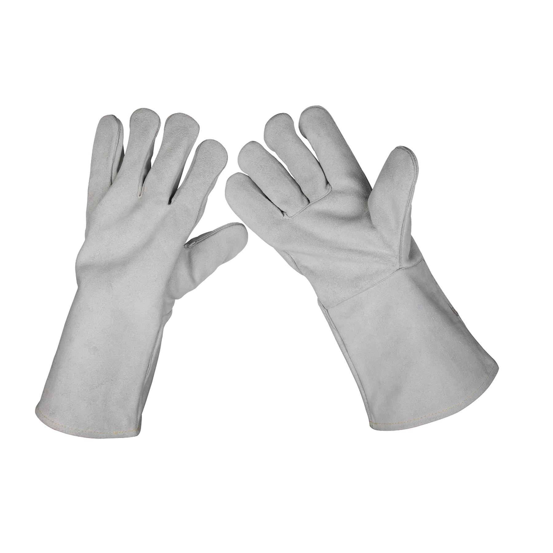 Sealey Leather Welding Gauntlets Lined Heavy-Duty - Pair