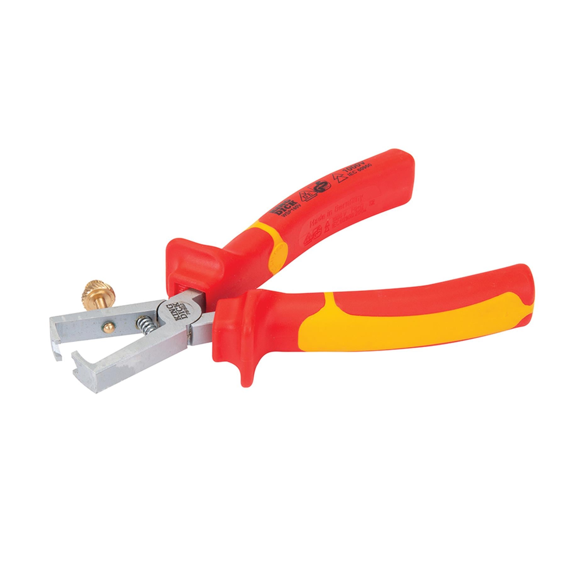 King Dick VDE Wire Stripping Pliers 160mm High-Grade Steel