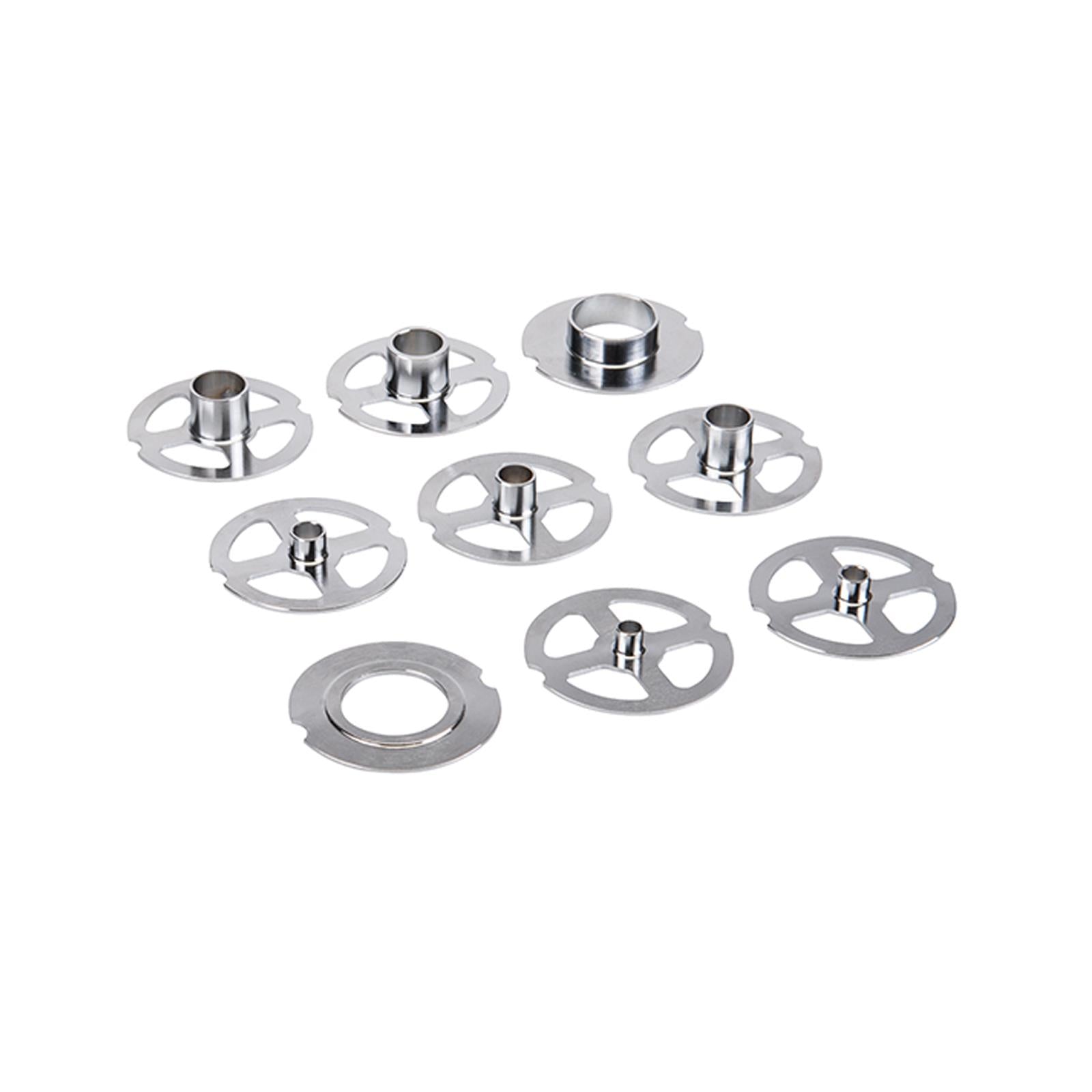 Tga250 Router Template Kit 12 Piece 30mm Guide Bush & Steel Plates Tool