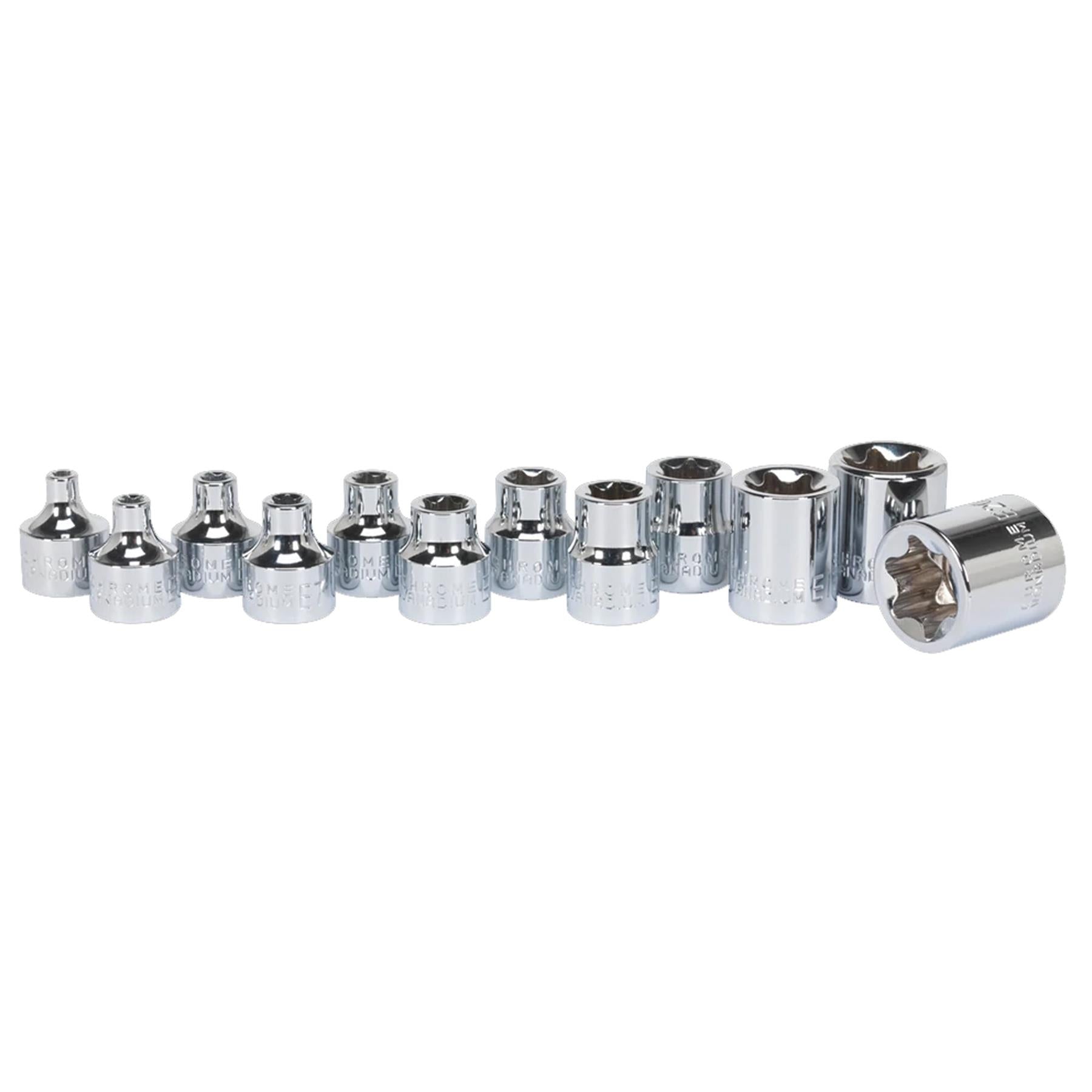 Sealey TRX-Star* Socket Set 12pc 3/8"Sq Drive E4-E20