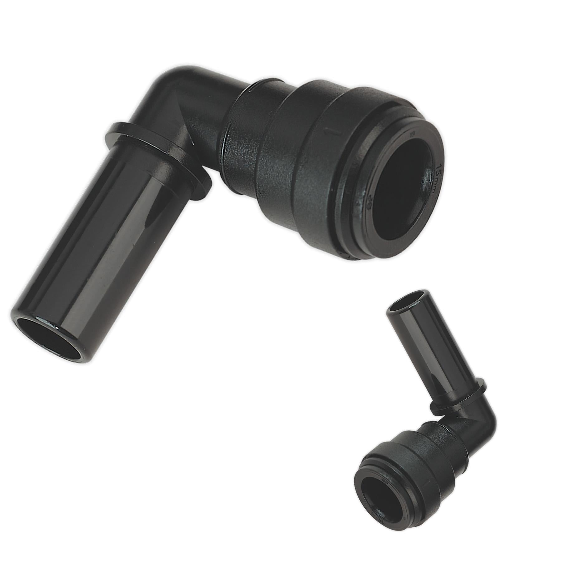 Sealey Stem Elbow 15mm Pack of 2 (John Guest Speedfit - PM221515E)