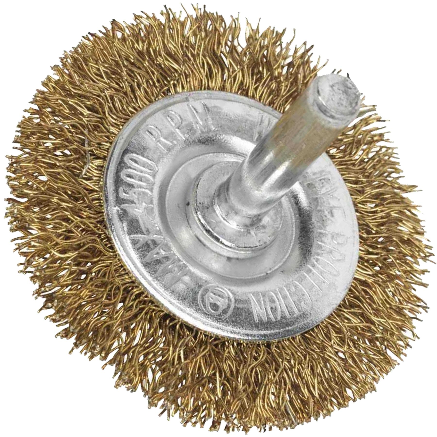 Sealey Flat Wire Brush 50mm with 6mm Shaft