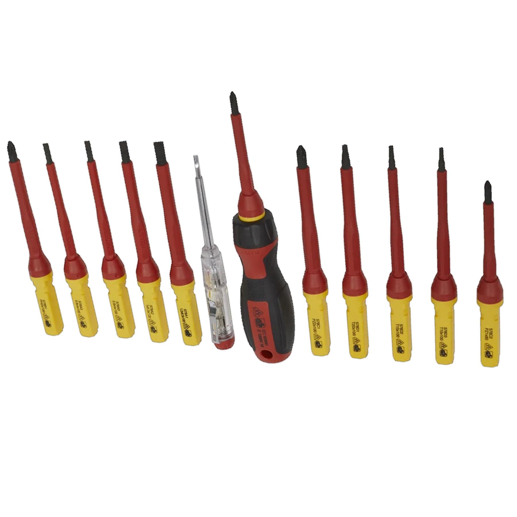 Sealey Screwdriver Set Interchangeable 13pc - VDE Approved