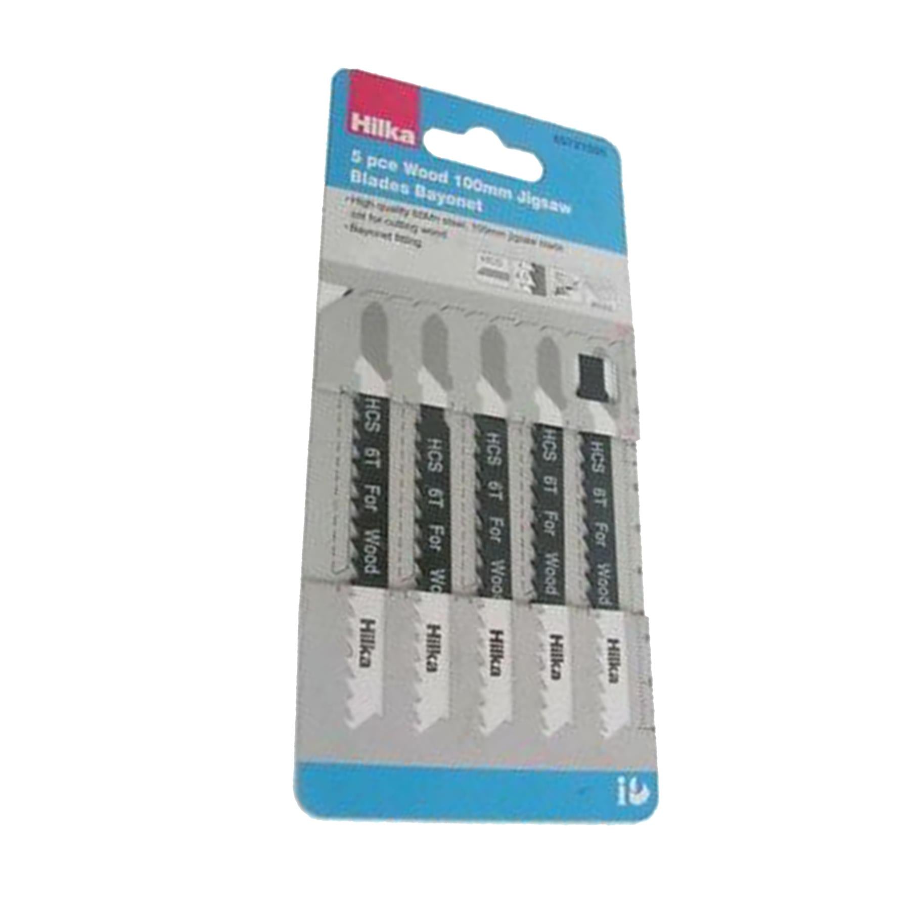 5pc Jigsaw Blades Wood Cutting 100mm Clamp Universal Fitting 65mn Steel Hilka