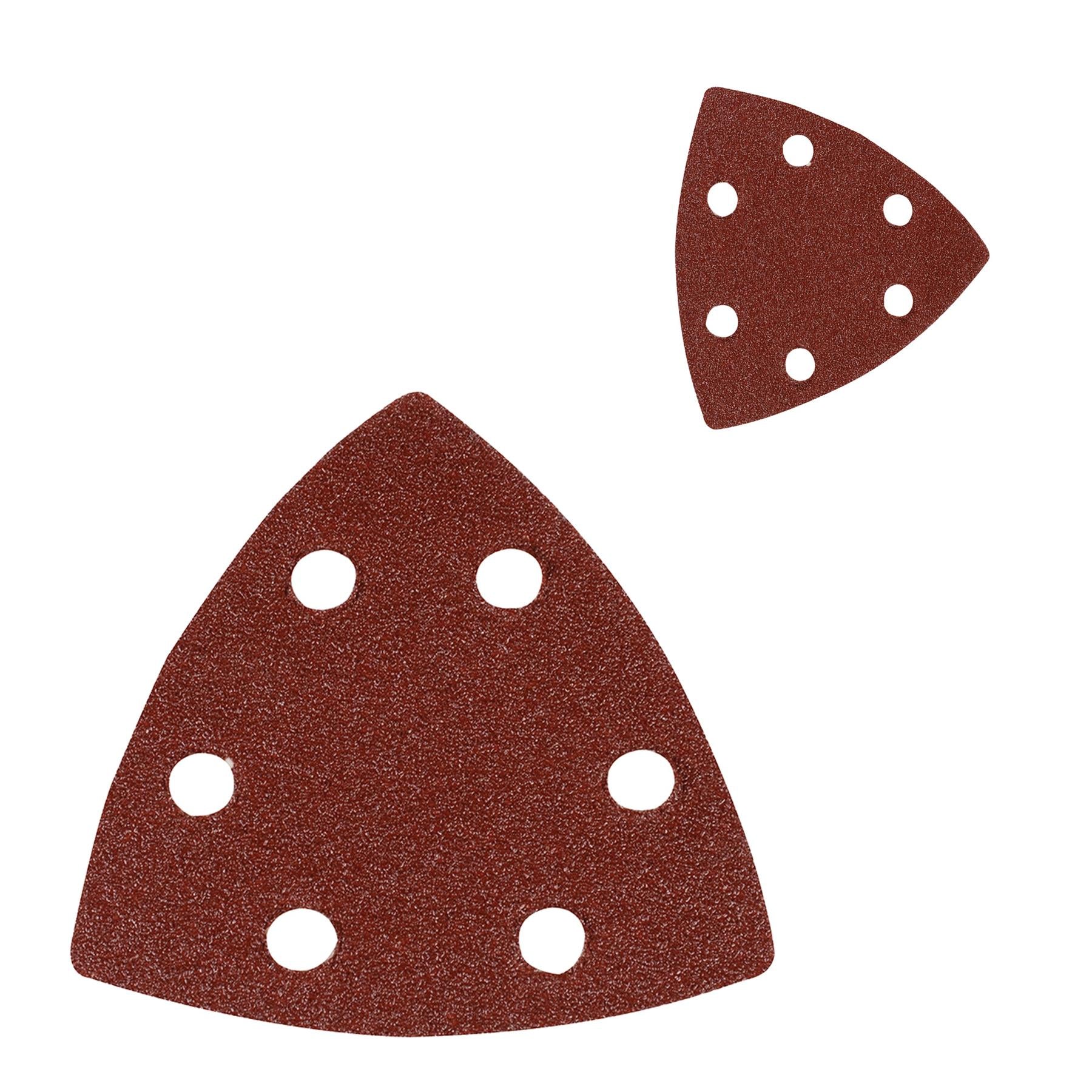 10-Triangle Aluminium Oxide Assorted Sanding Sheets 90mm-grit 80