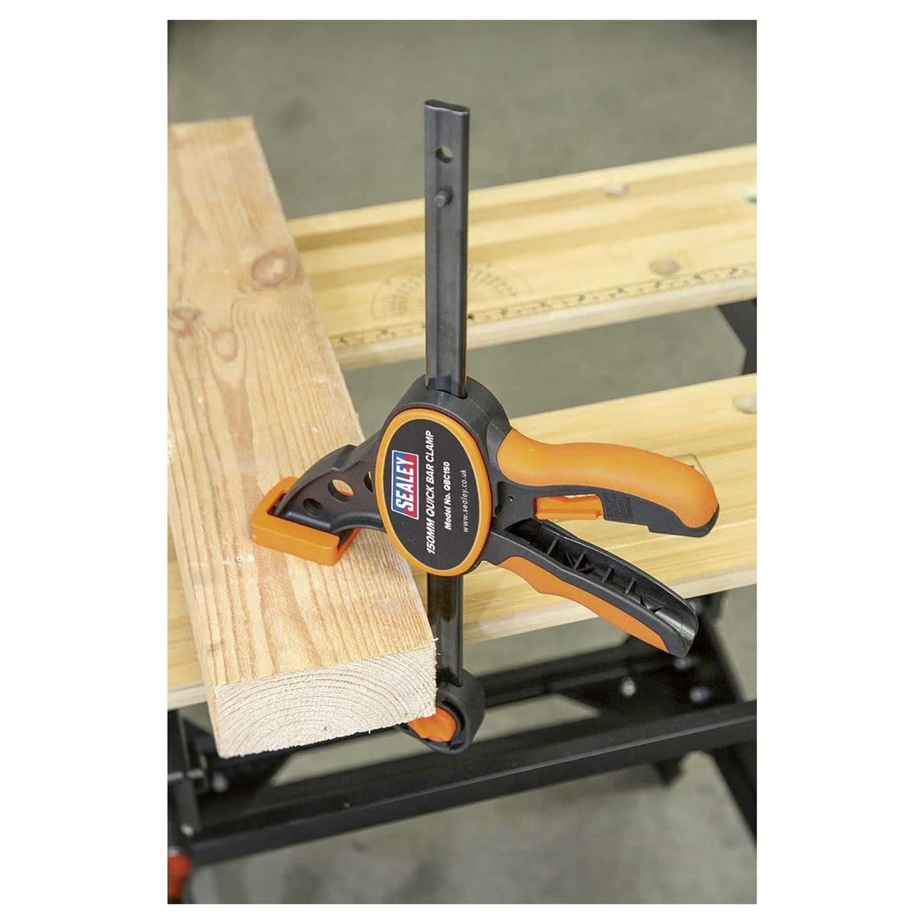 Sealey Quick Bar Clamp 150mm - 2pc Set