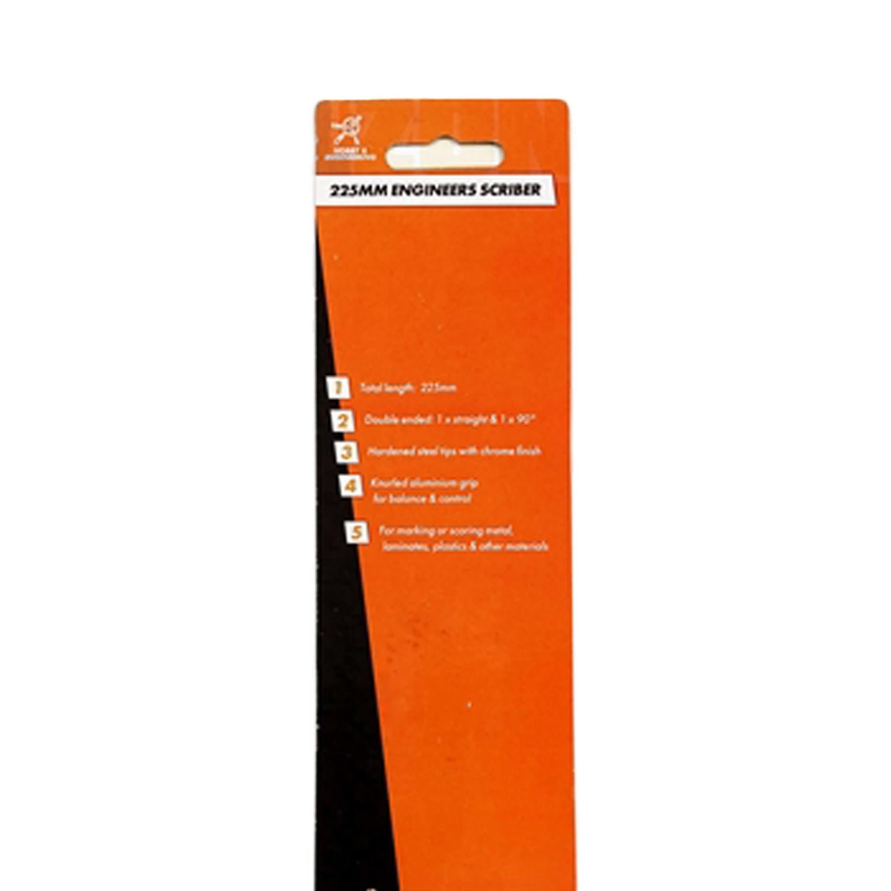 225mm Engineers Scriber Double Ended Marking Scribe Straight & Angled