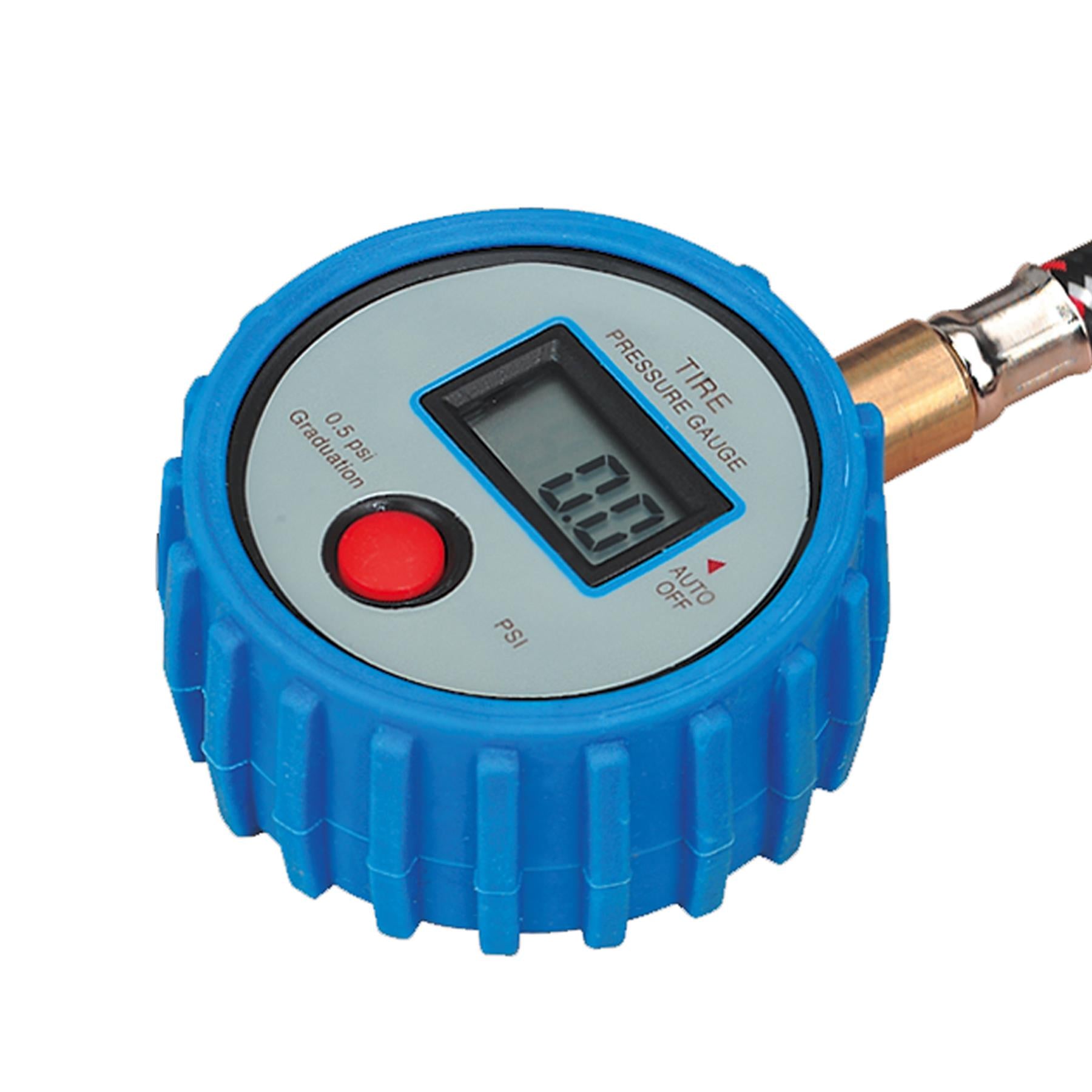 Sealey Tyre Pressure Gauge Digital with Leader Hose & Quick Release