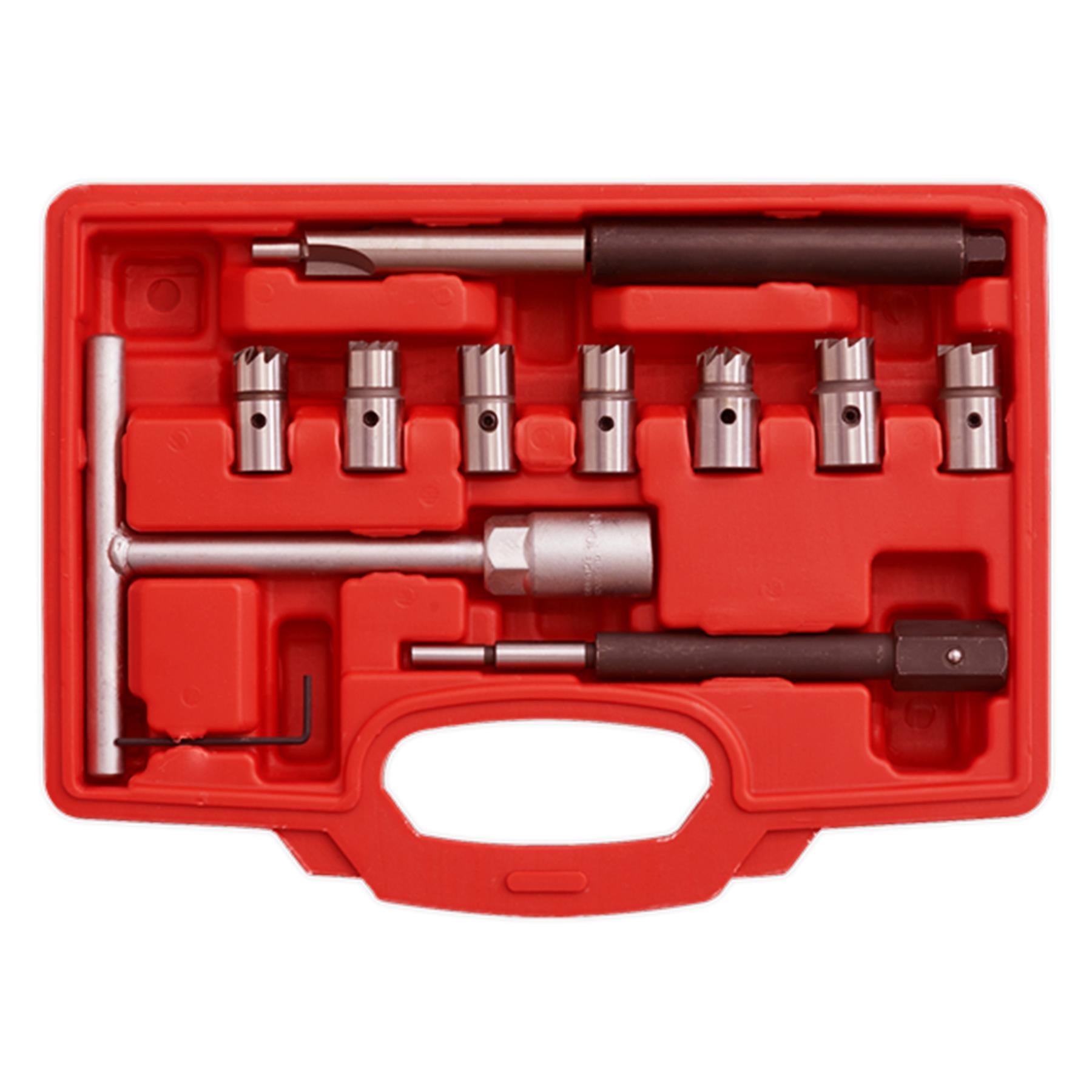 Sealey Diesel Injector Seat Cleaner Set 10pc