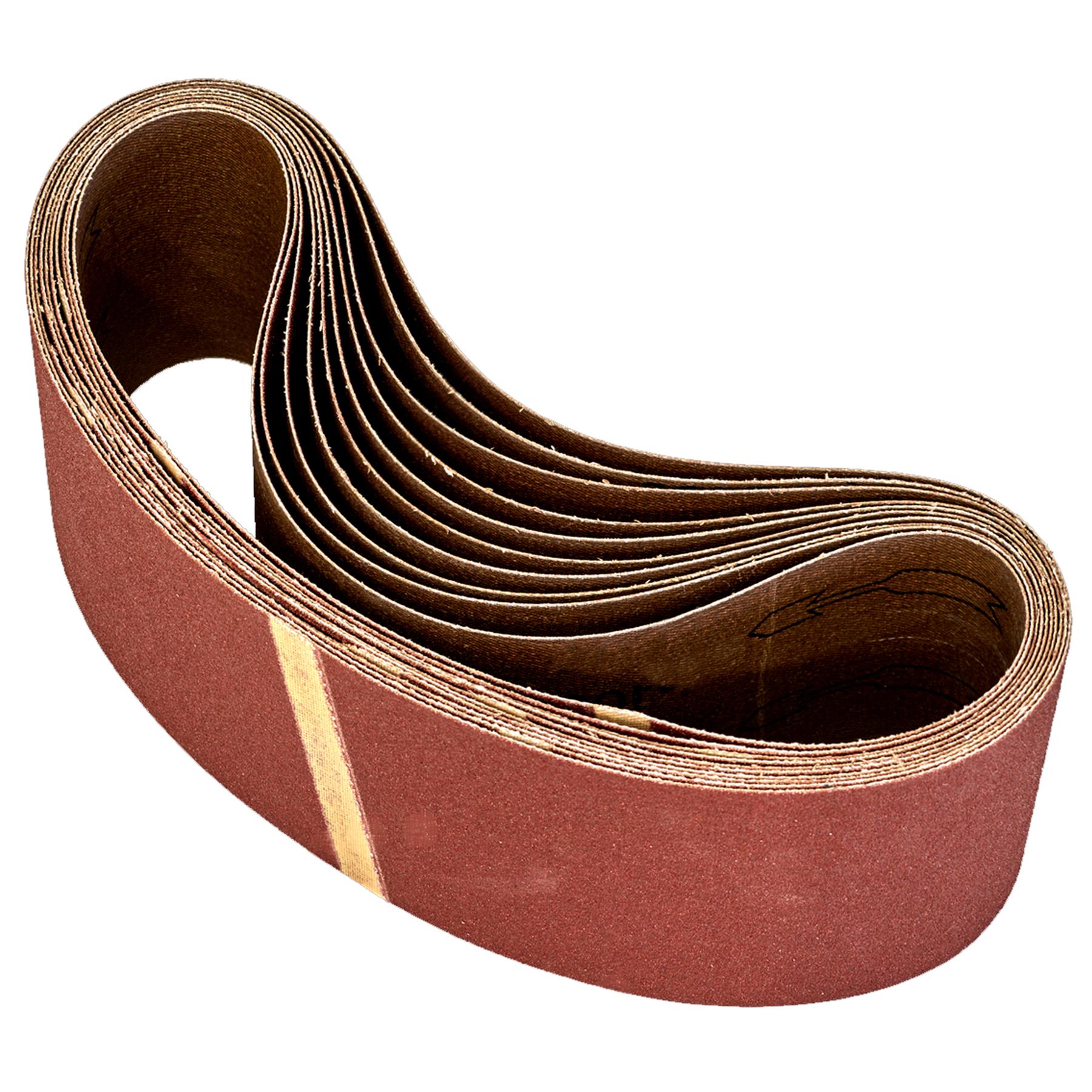 Sanding Belt 75 x 533mm 120Grit - Aluminium oxide Pack of 10 Sealey