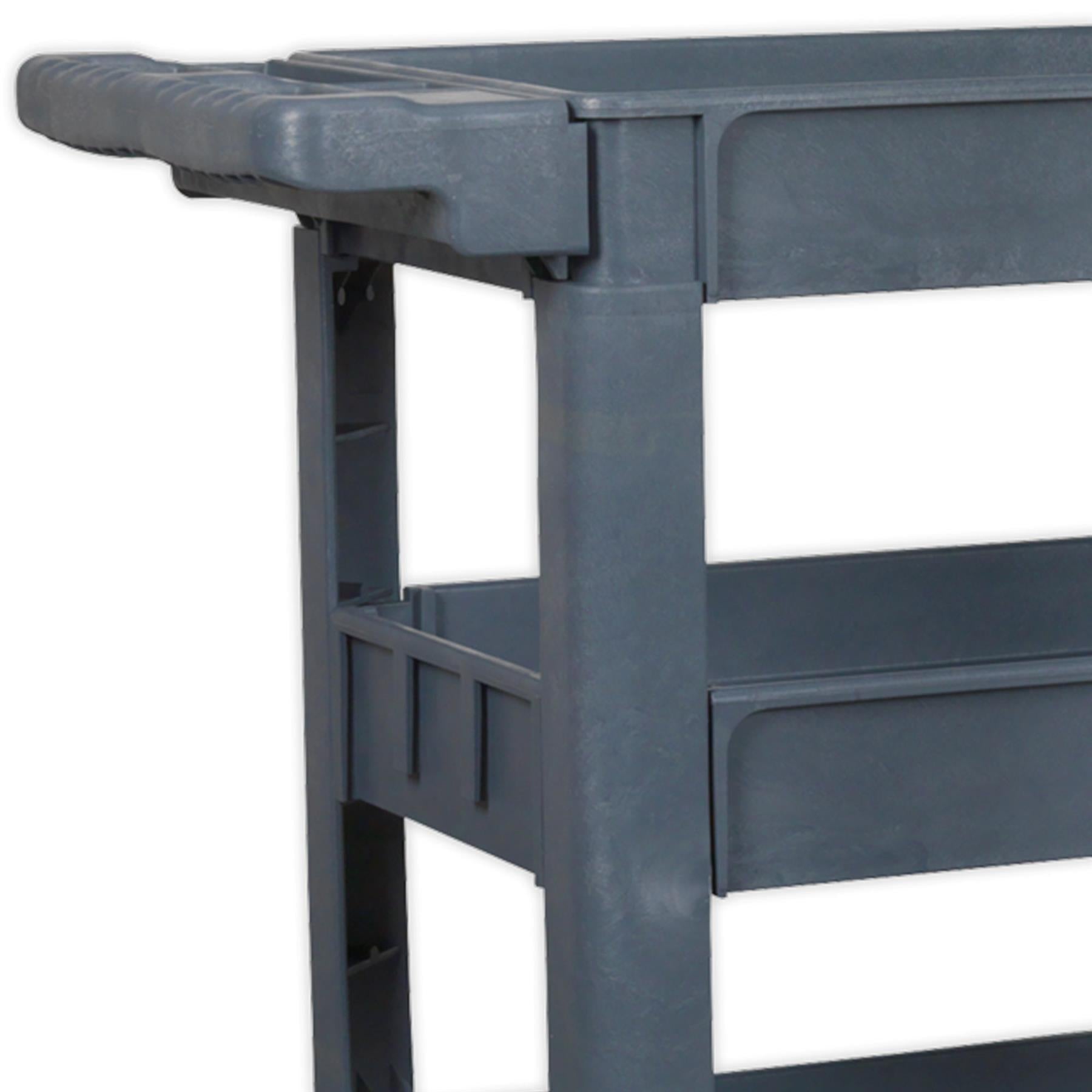Sealey Trolley 3-Level Composite Heavy-Duty 83kg capacity per shelf