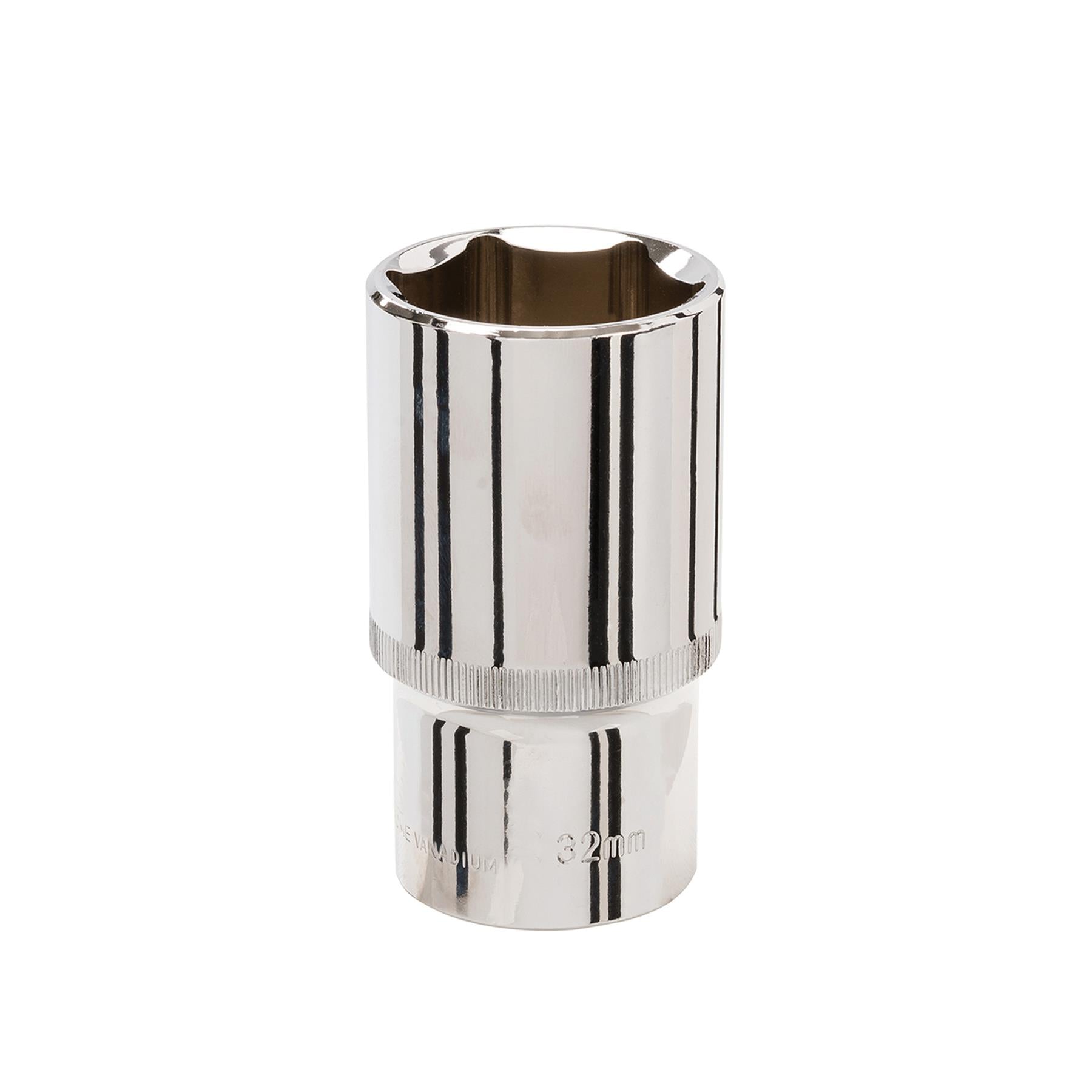 Quality Socket 1/2" Shallow Deep Drive Metric 32mm Long Hex Wrench