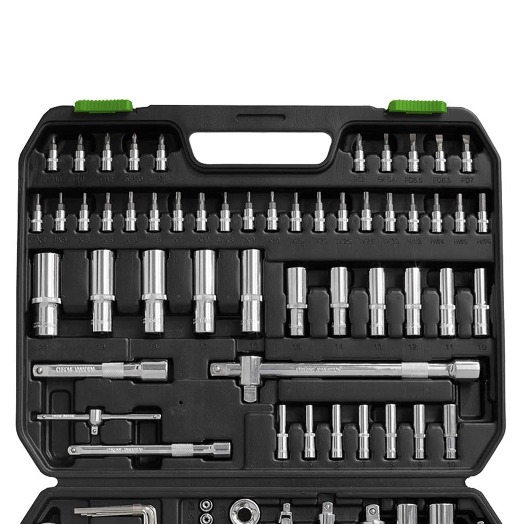 Sealey Socket Set 171pc 1/4", 3/8" & 1/2"Sq Drive WallDrive Metric