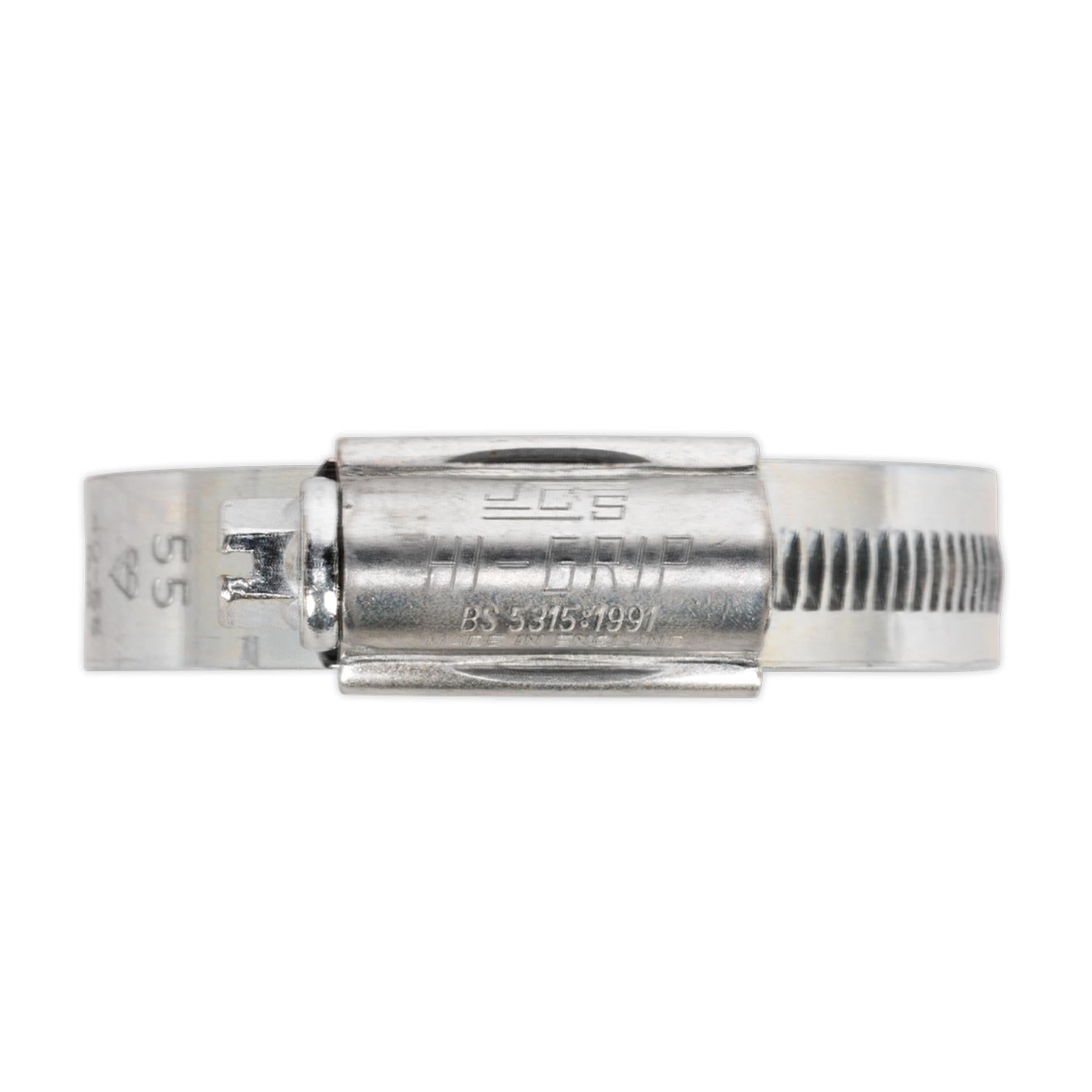 Sealey HI-GRIP Hose Clip Zinc Plated �130-160mm Pack of 10