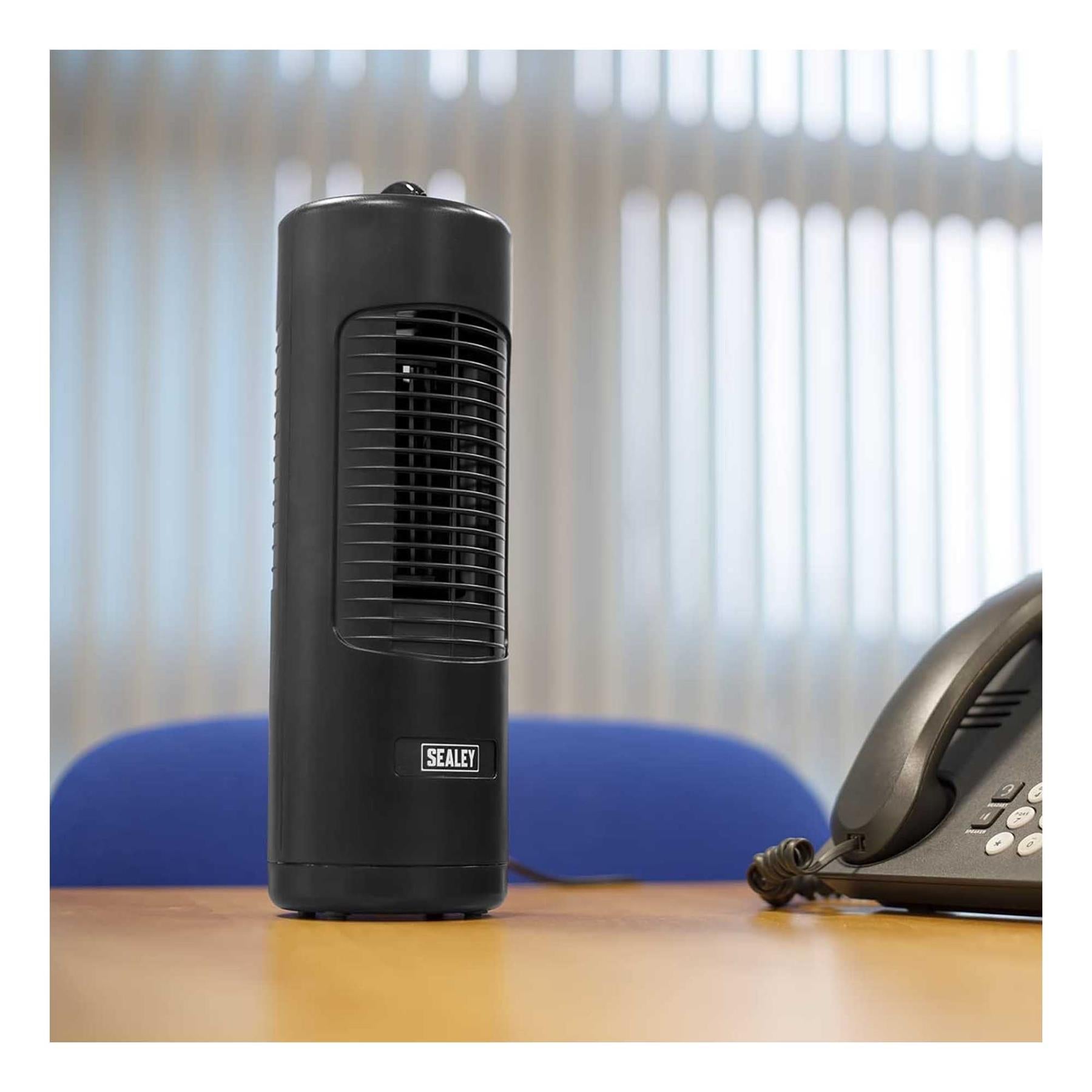 Sealey Oscillating Desk Tower Fan 2-Speed 12" 230V