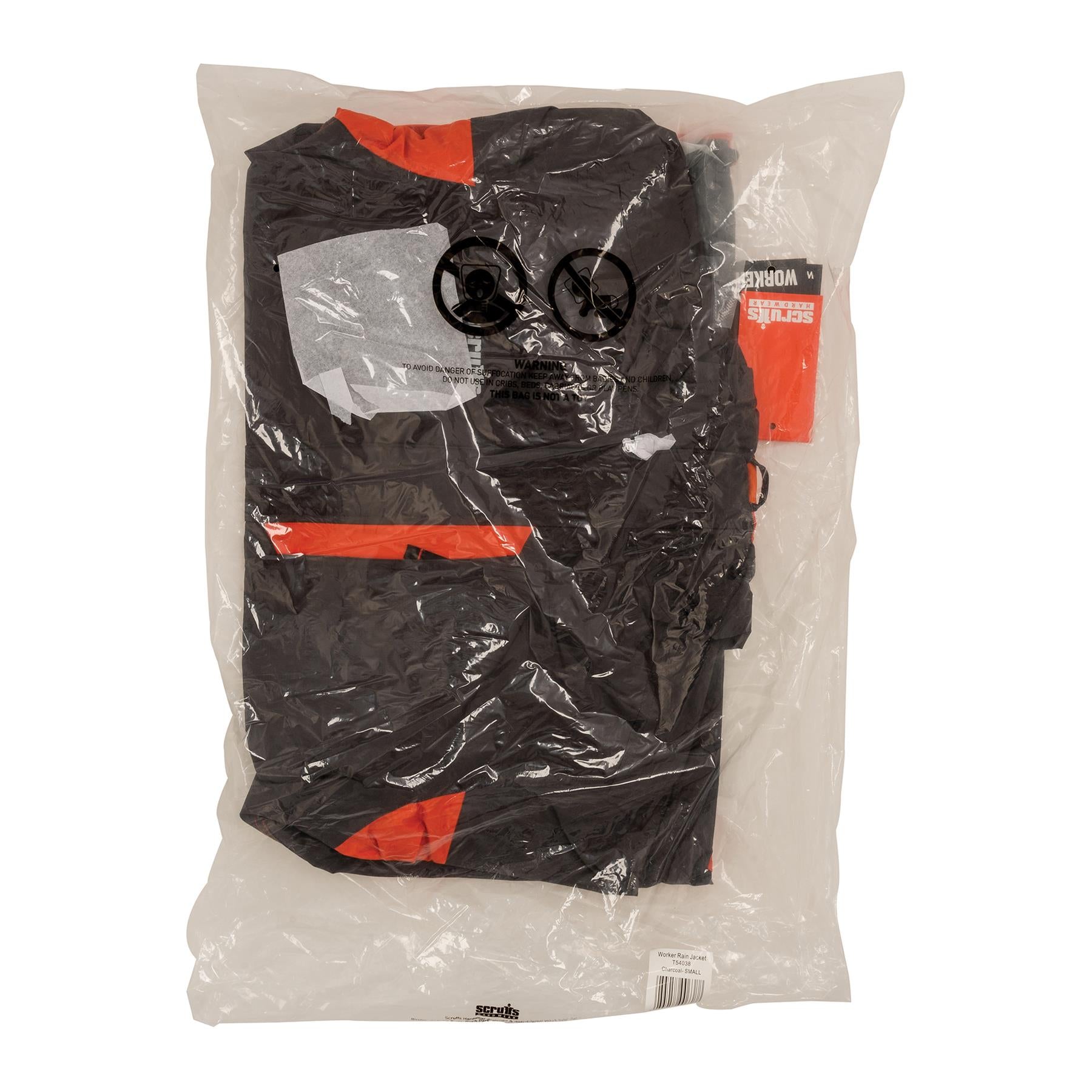 Worker Jacket All Weather Waterproof Jacket Hardwearing Nylon Fabric Charcoal XL
