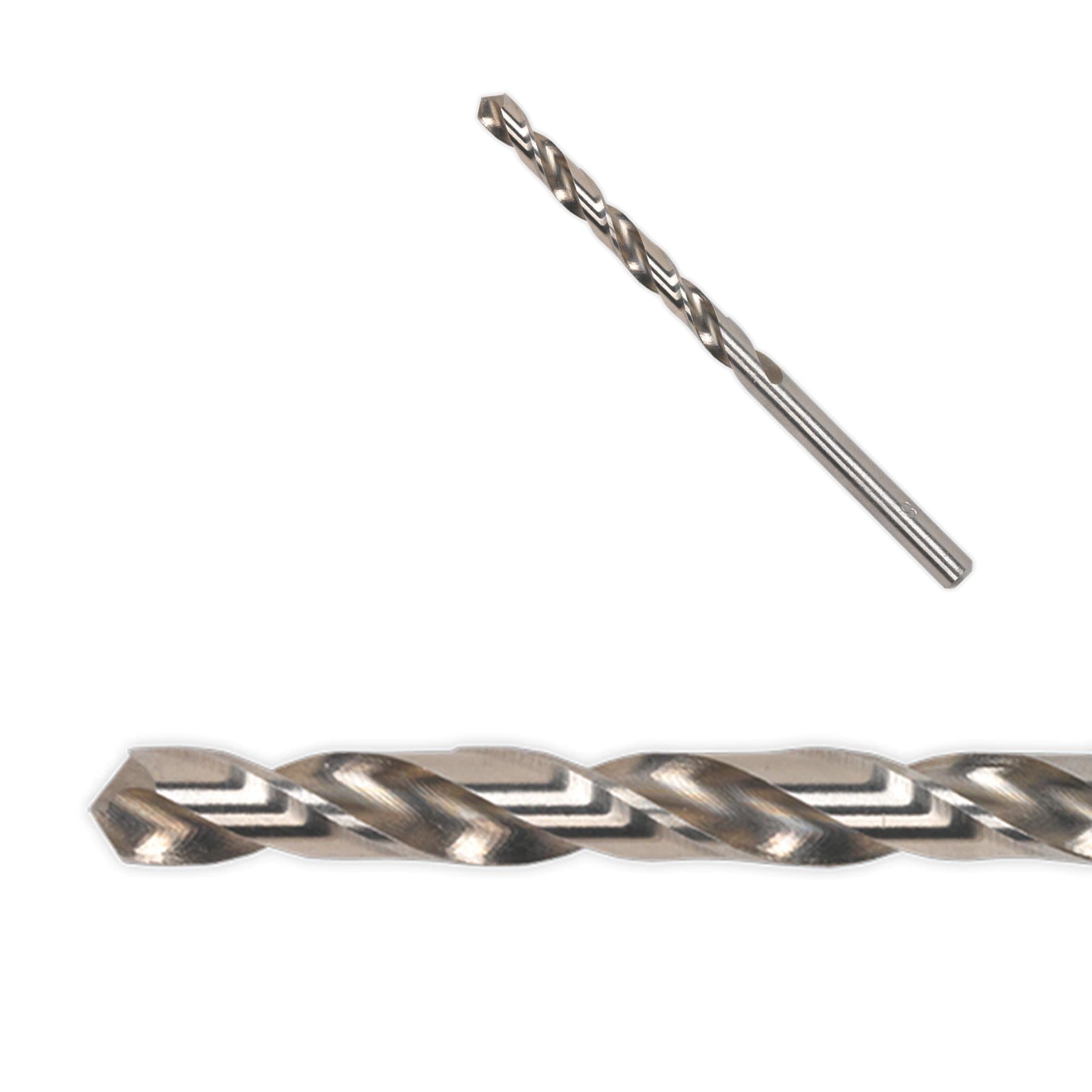 Sealey HSS Fully Ground Drill Bit 8mm Pack of 10