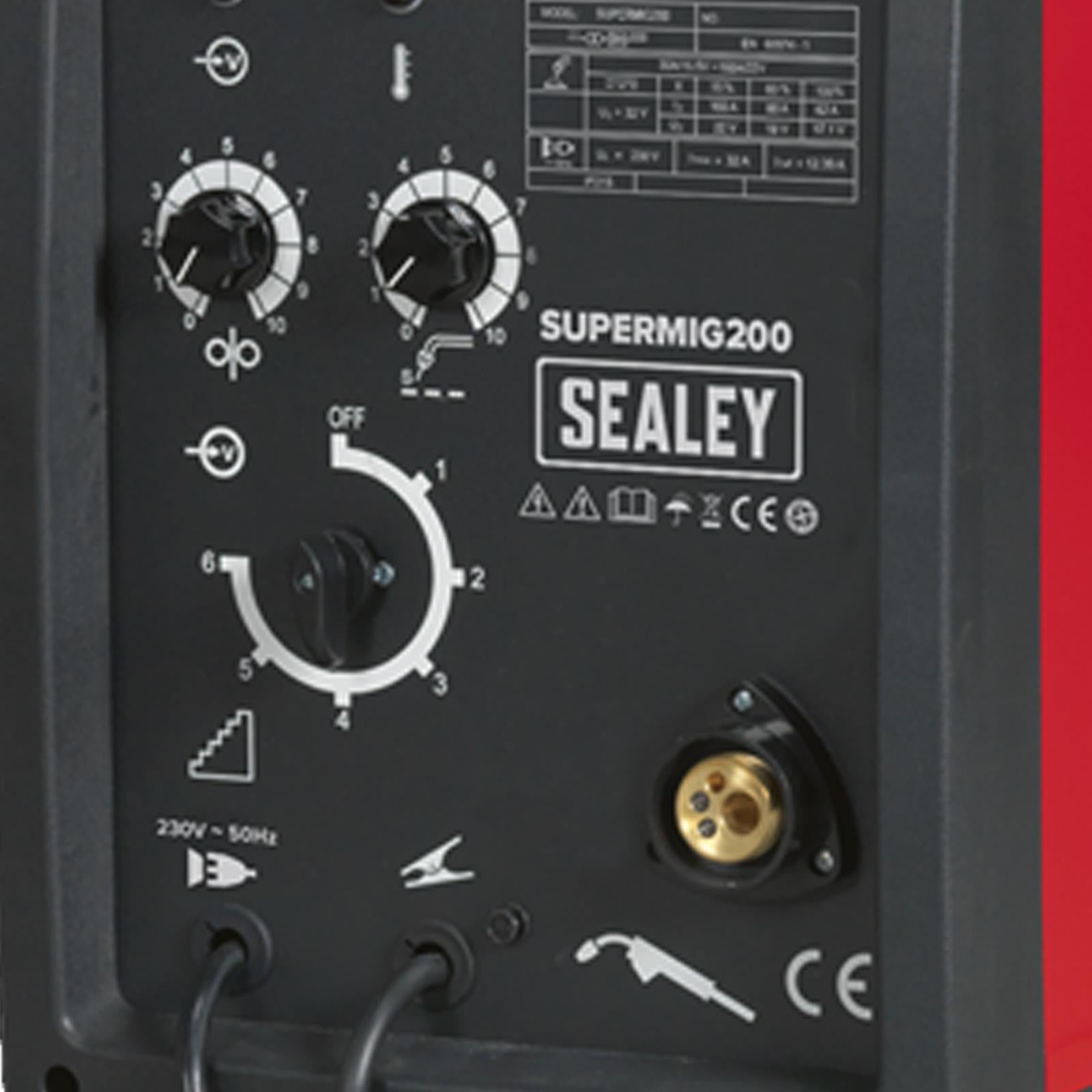 Sealey SUPERMIG200 200amp Professional Industrial MIG Welder + Binzel Euro Torch