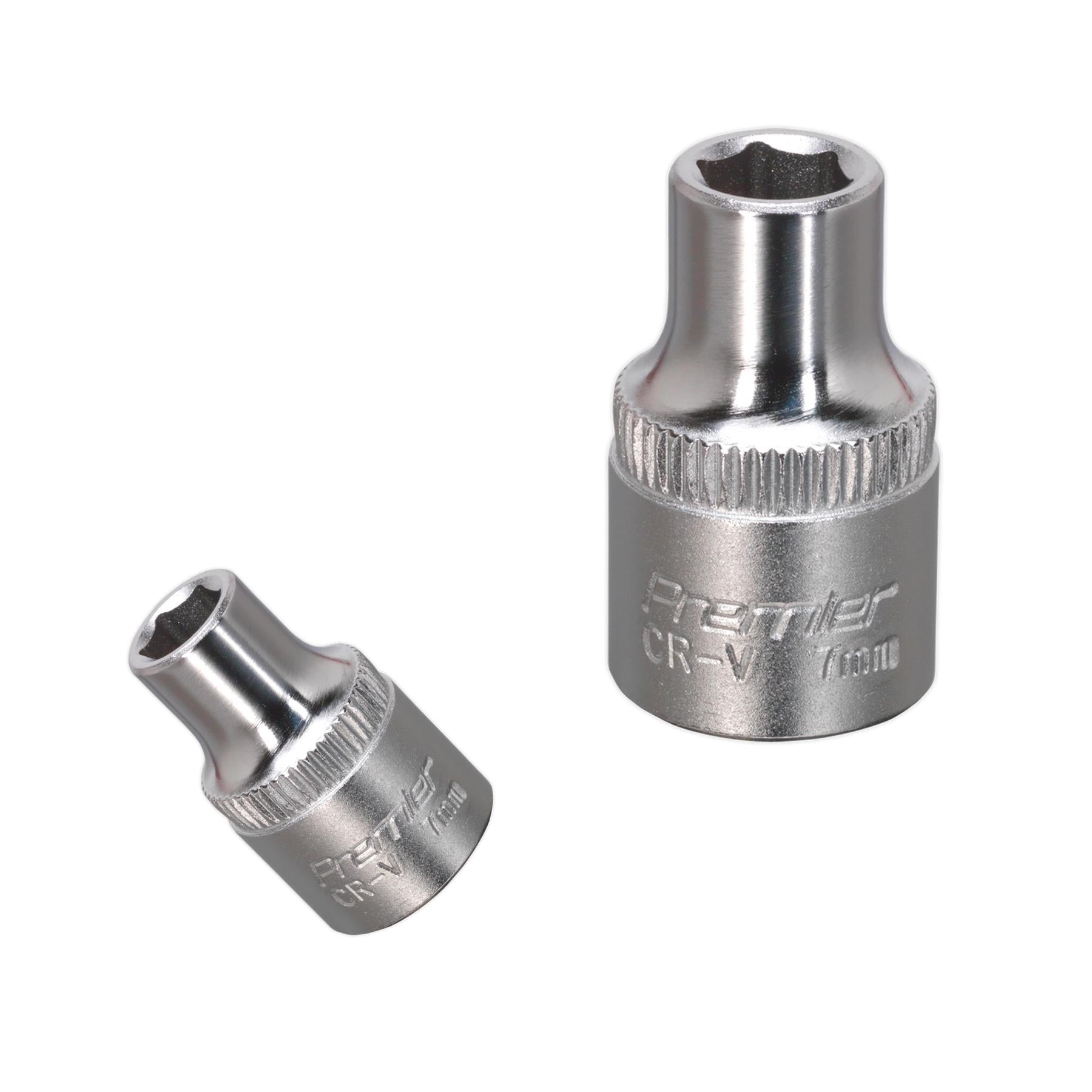Sealey WallDrive Socket 7mm 3/8"Sq Drive Chrome Vanadium Steel
