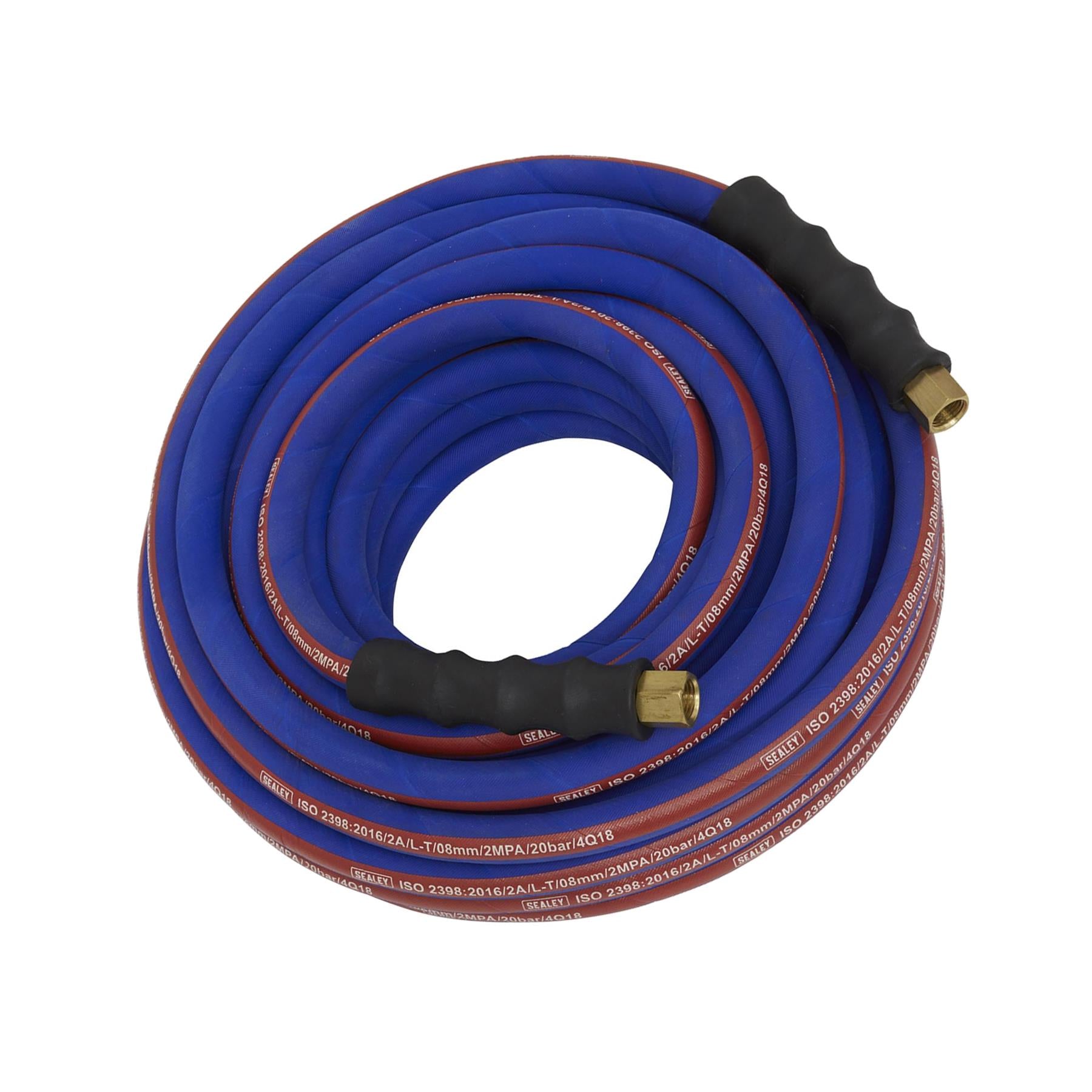Sealey Extra Heavy Duty Rubber Air Compressor Hose 15m x Ø8mm with 1/4"BSP
