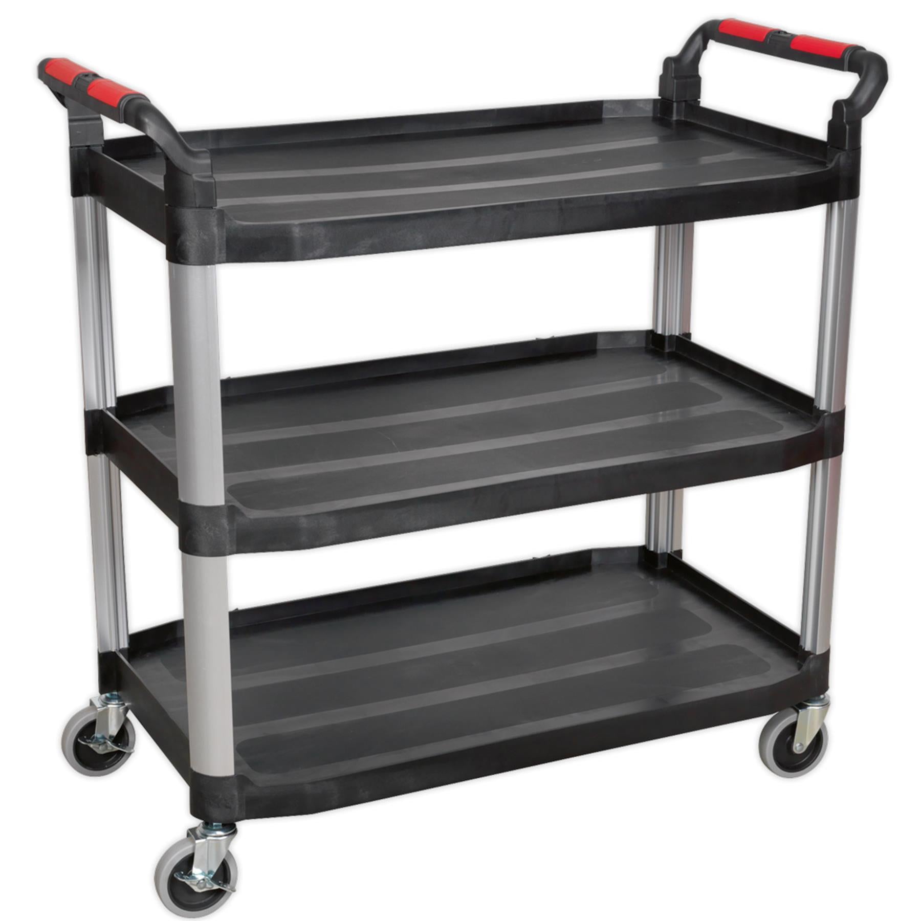 Sealey Workshop Trolley 3-Level Composite 40kg capacity per shelf