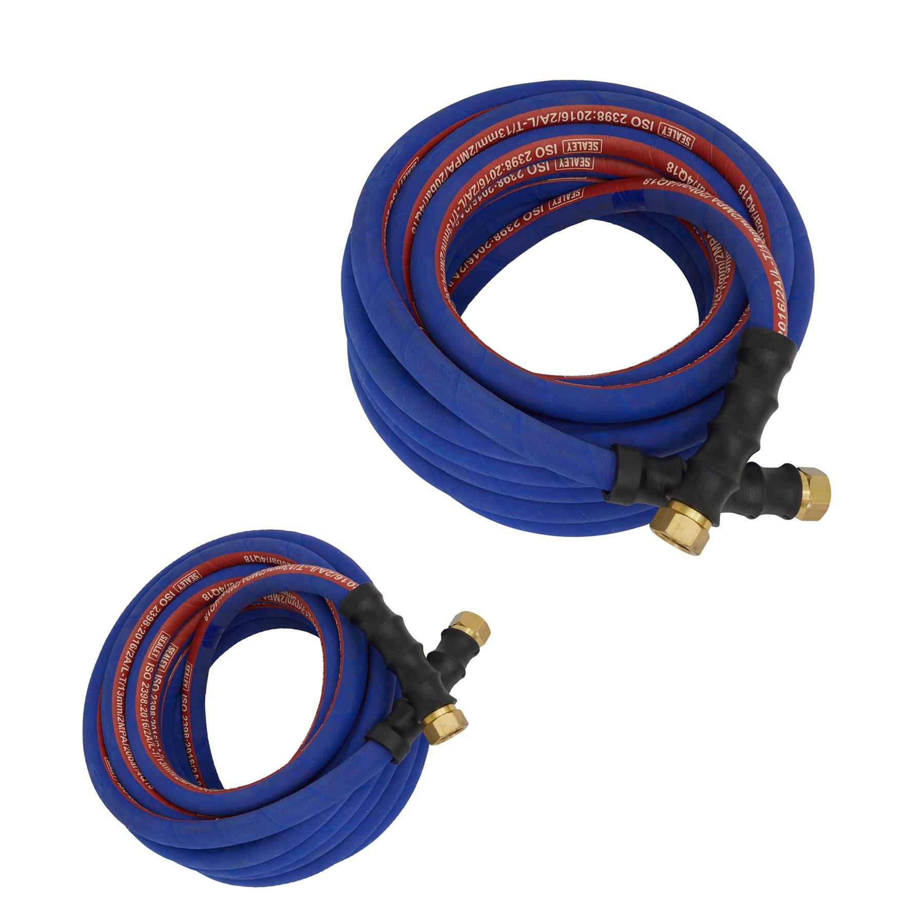 Sealey Air Compressor Hose 10m x Ø13mm with 1/2"BSP Unions Extra-Heavy-Duty