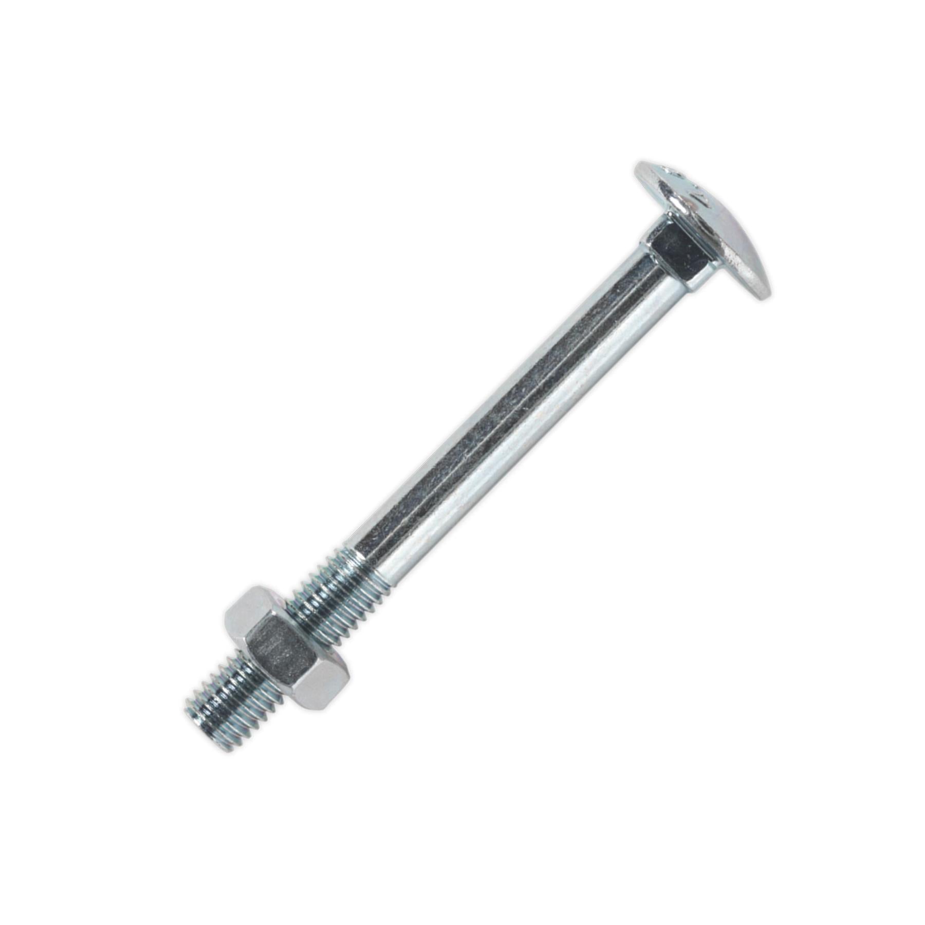 Sealey Coach Bolt & Nut DIN 603 - M8 x 75mm Zinc Pack of 50