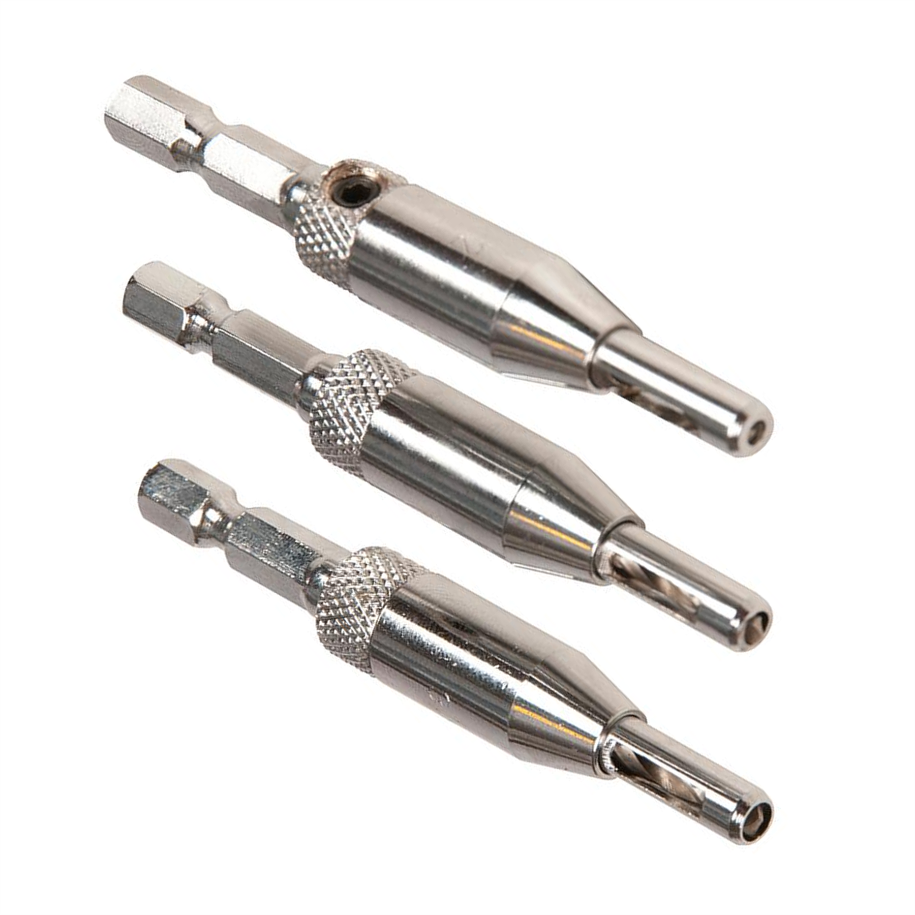 Hinge Drill Bit Set 3Pce Internal External Door Alignment Heavy Duty Tool