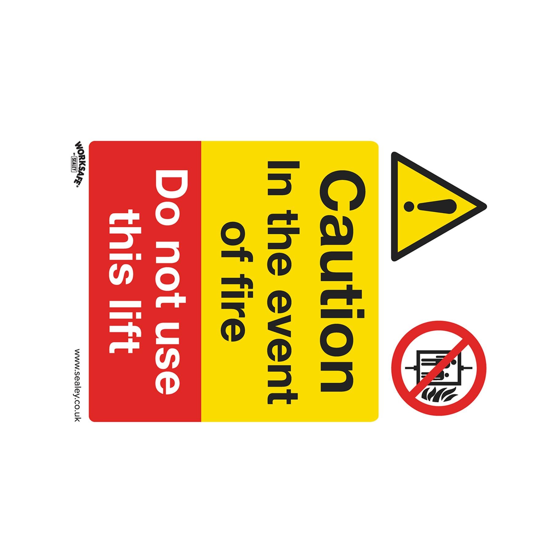 Sealey Safety Sign - Caution Do Not Use Lift - Self-Adhesive. Pk of 10