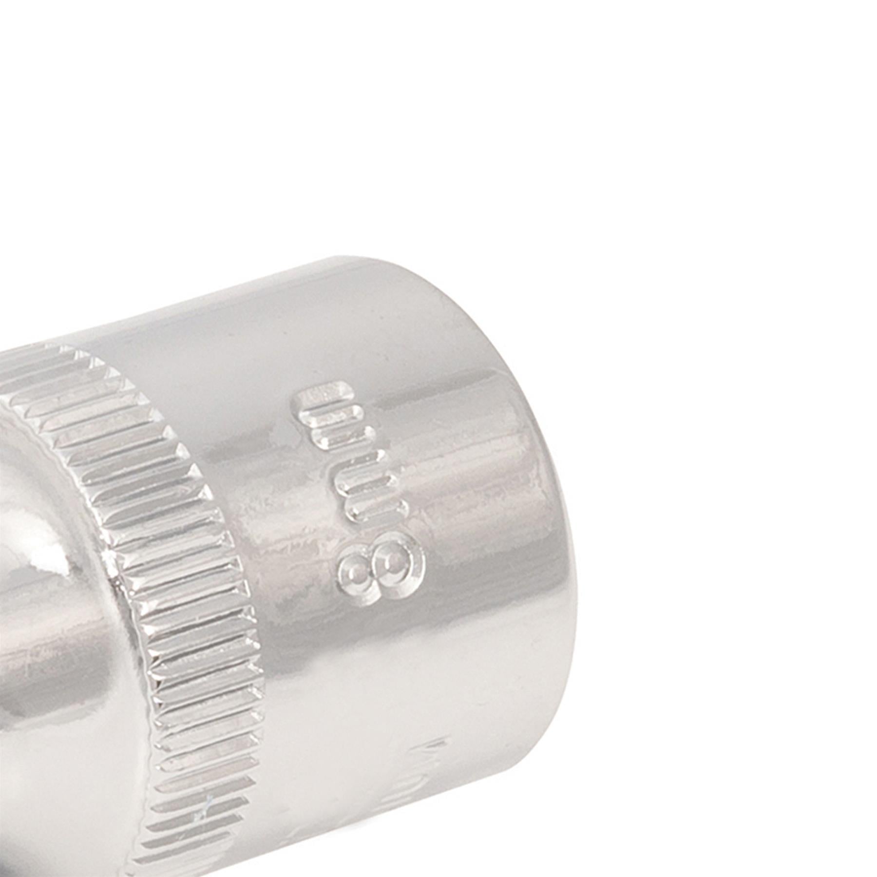 Socket 1/2" Drive Metric Hex Square 8mm Individual Hex Polished Crv Quality