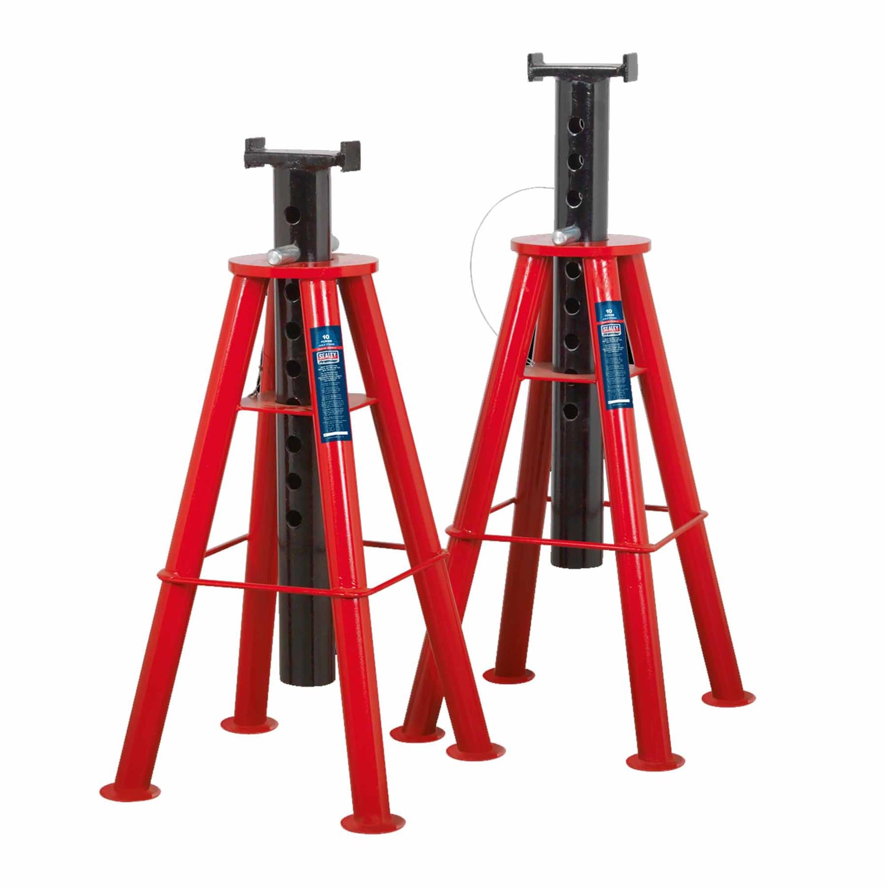 Sealey Axle Stands (Pair) 10tonne Capacity per Stand High Level