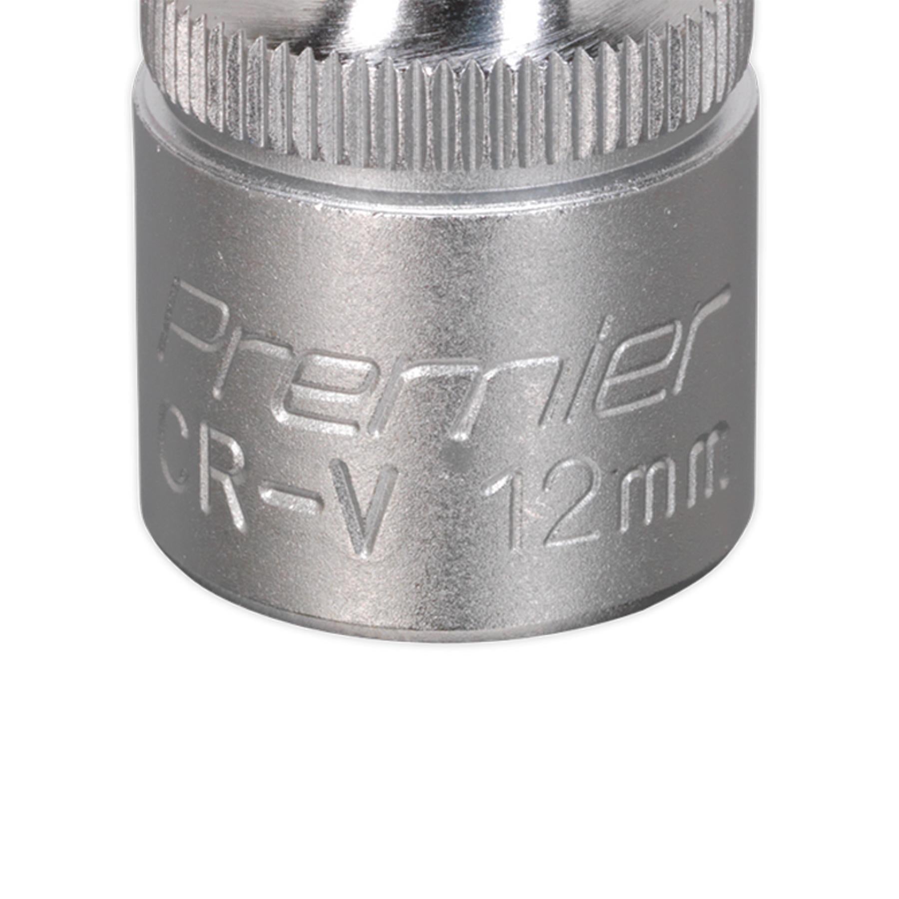 Sealey WallDrive Socket 12mm 1/2"Sq Drive Chrome Vanadium Steel