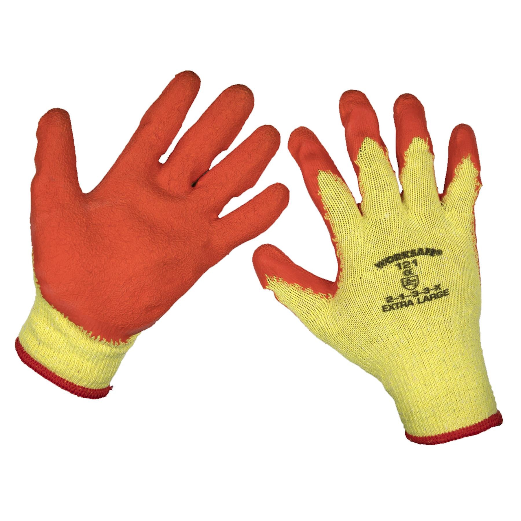 Sealey Super Grip Knitted Gloves Latex Palm (X-Large)-Pk of 120 Prs