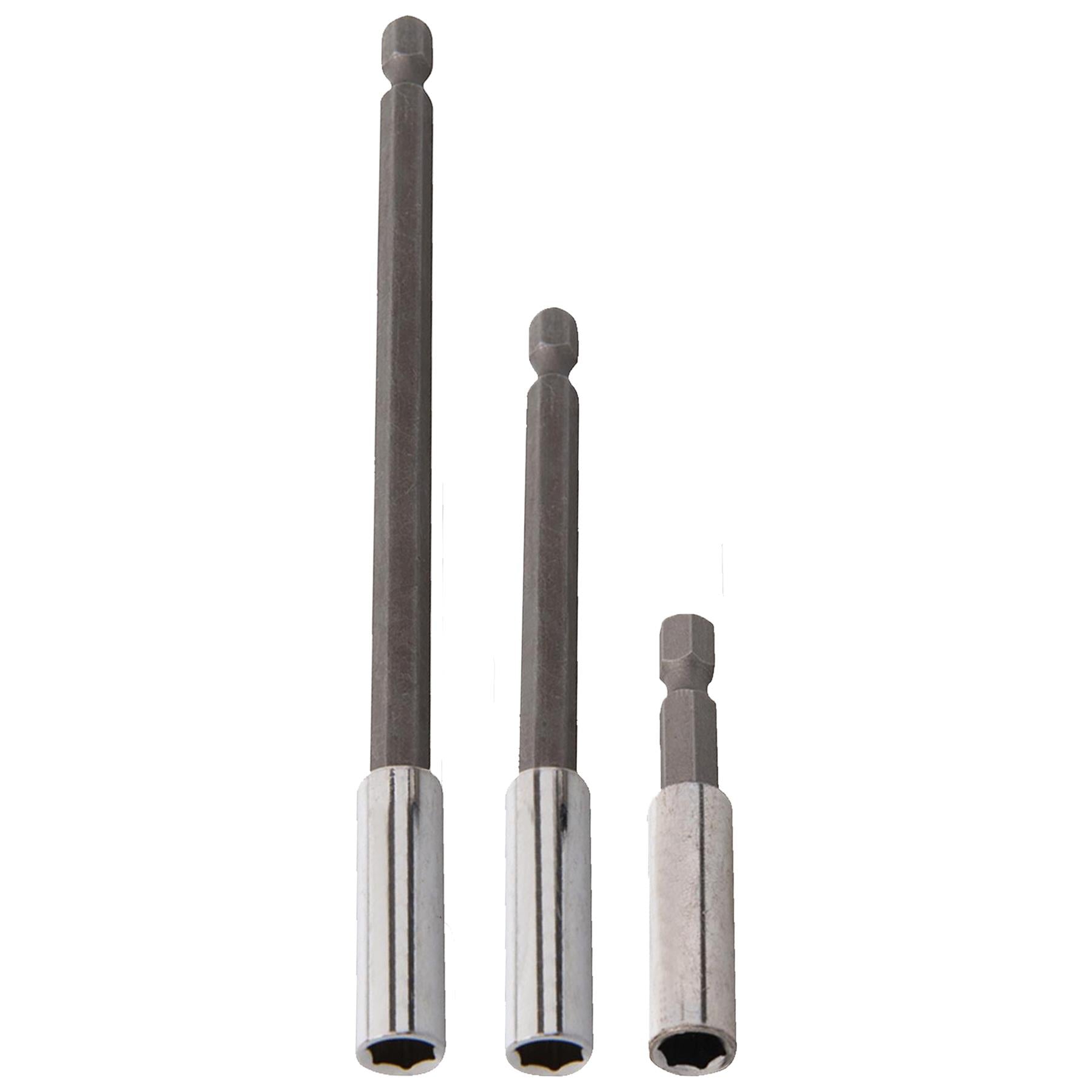3 Pieces Screwdriver Bit Holder Set, 60, 100 & 150 mm Magnetic Sockets