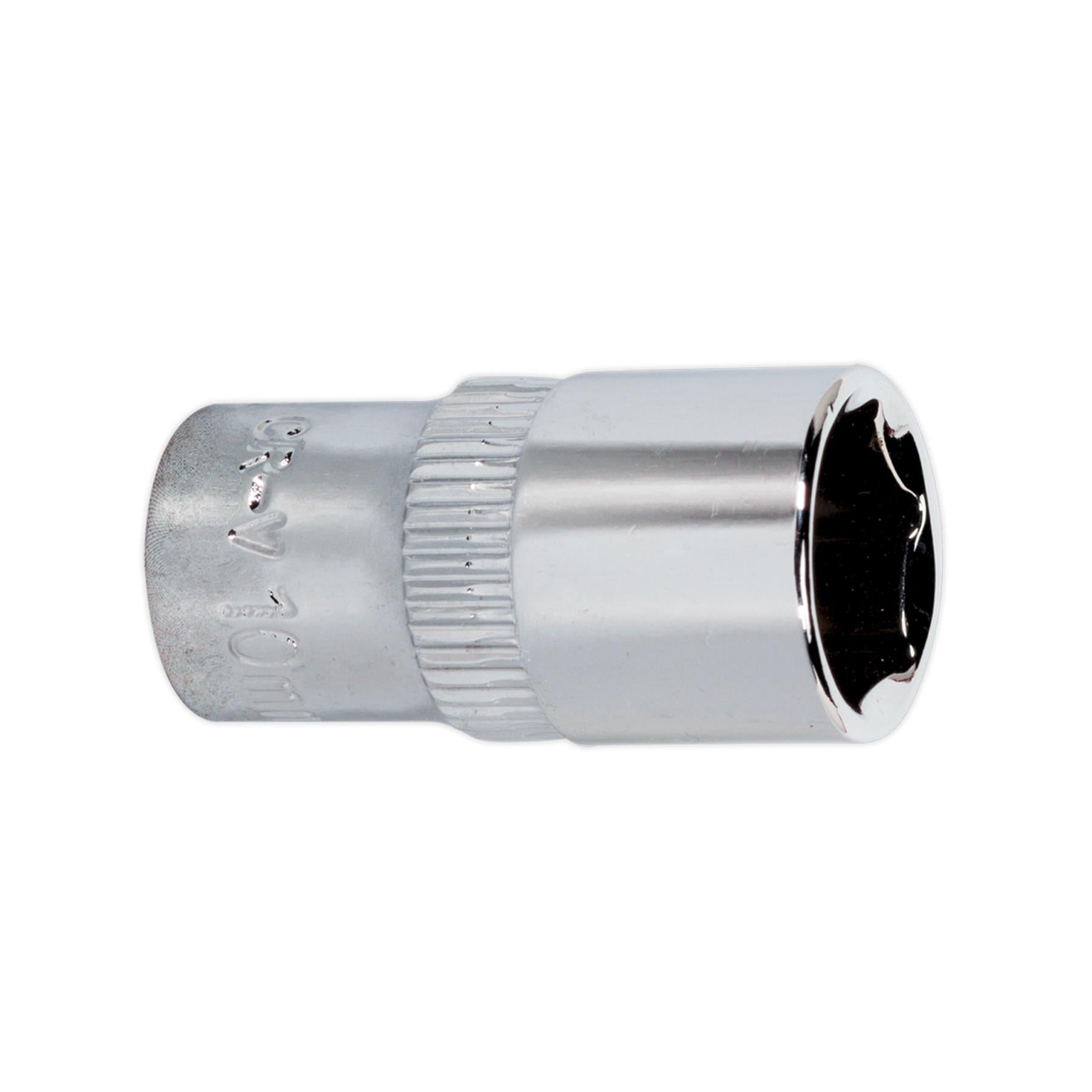 Sealey WallDrive® Socket 10mm 1/4"Sq Drive Fully Polished
