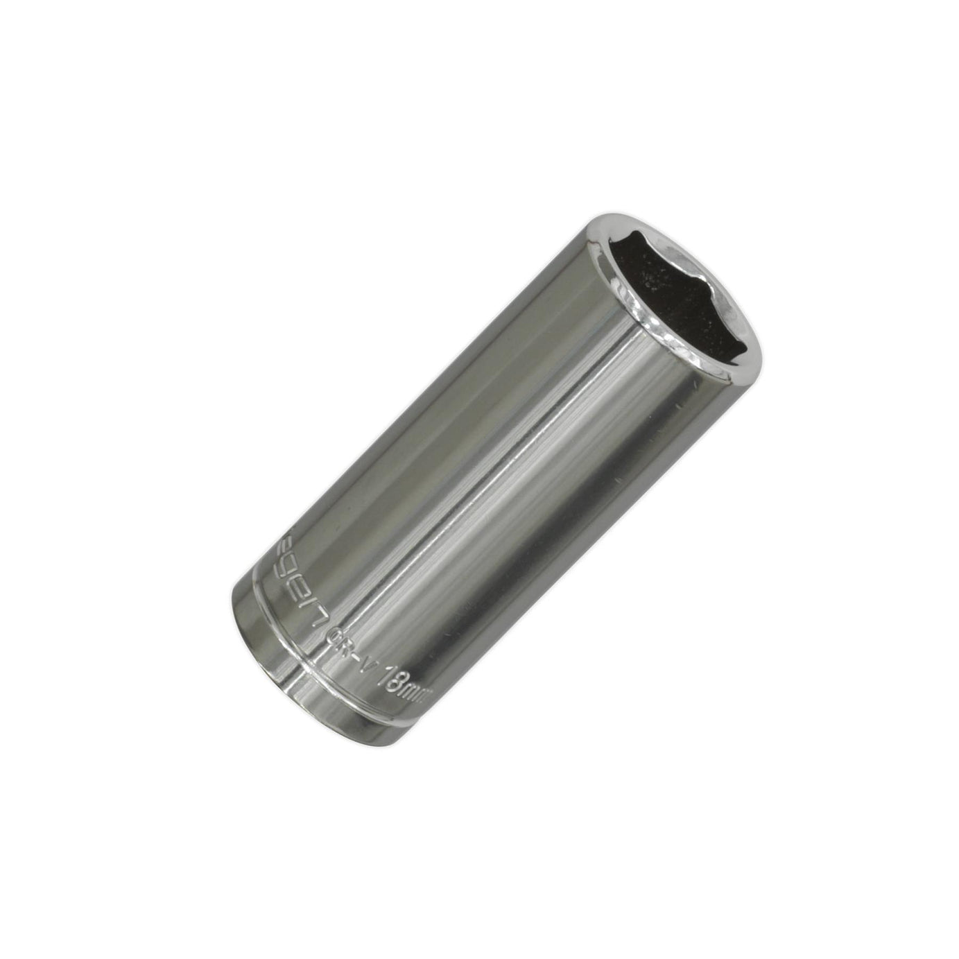 Sealey WallDrive® Socket 18mm Deep 3/8"Sq Drive Mirror Finished