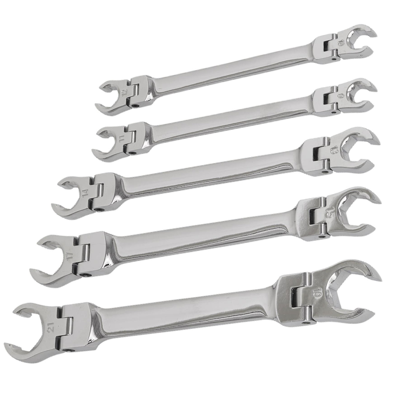 Sealey Flexi-Head Flare Nut Spanner Set 5pc