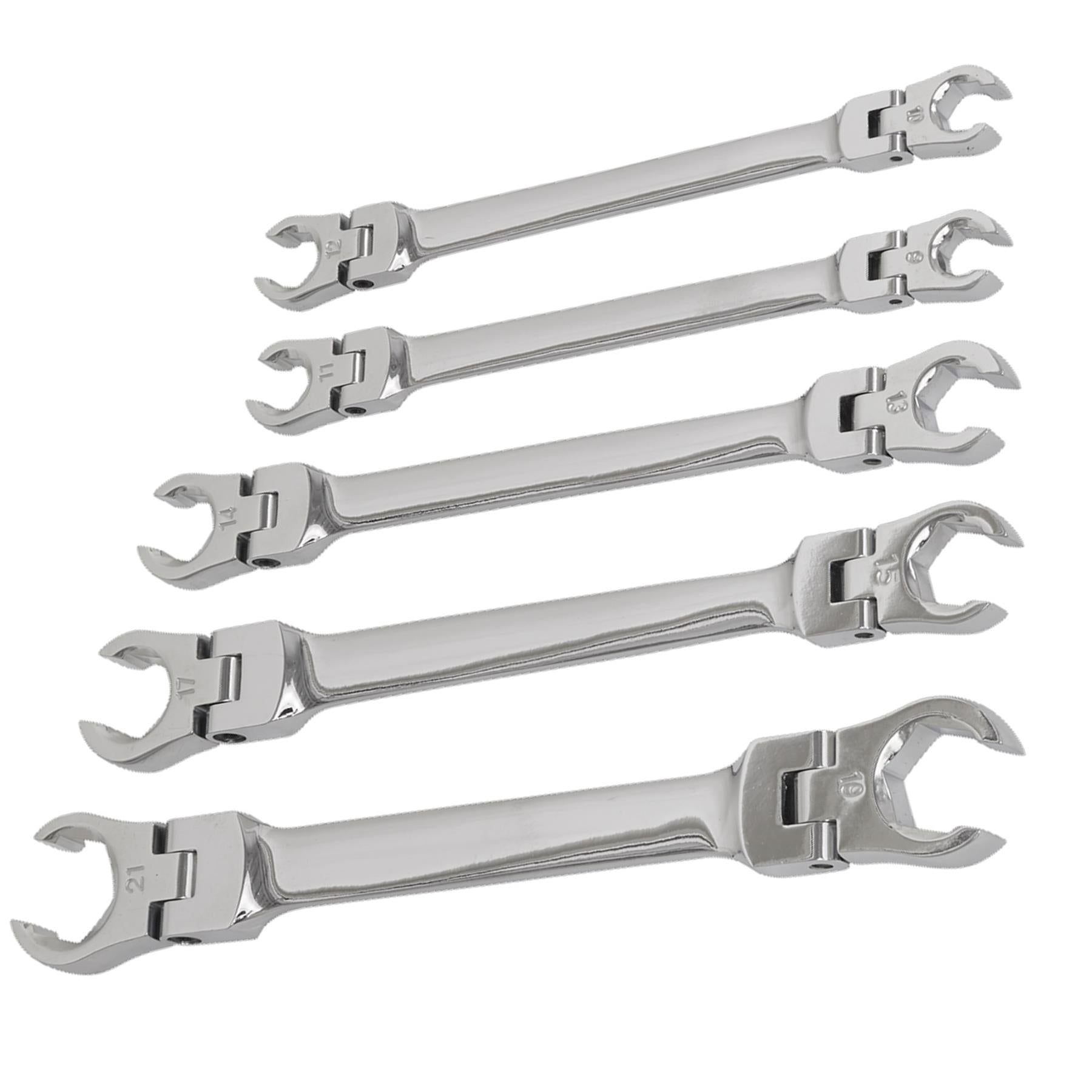 Sealey Flexi-Head Flare Nut Spanner Set 5pc