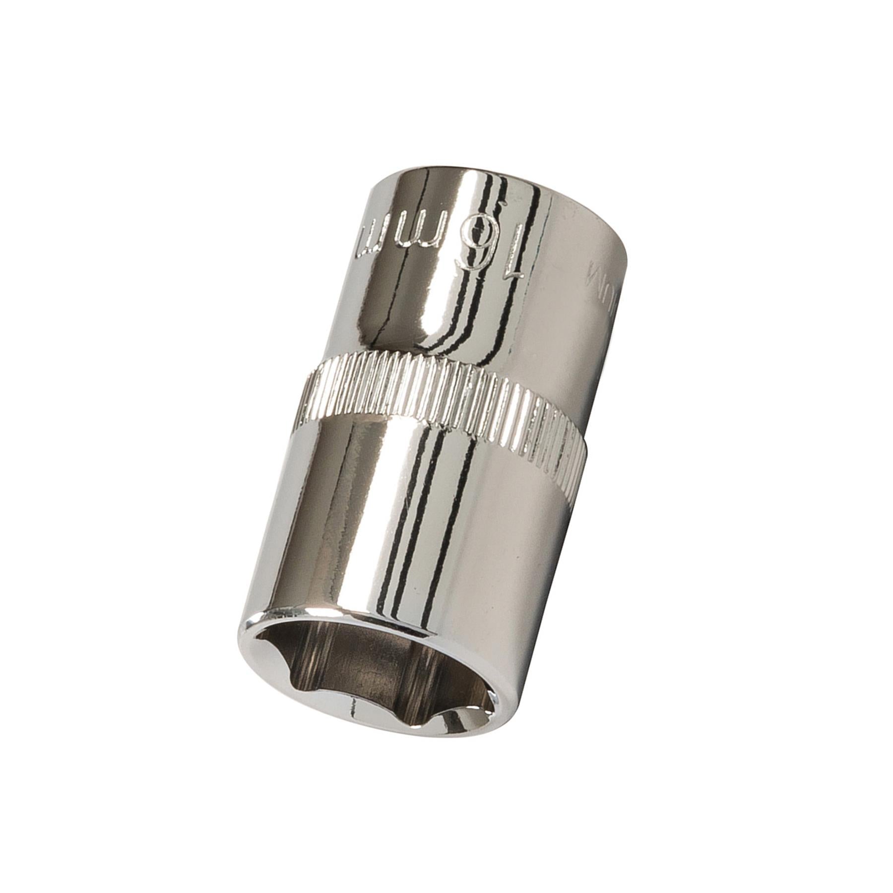 Socket 1/2" Drive Metric Hex Square 16mm Individual Hex Polished Crv Quality