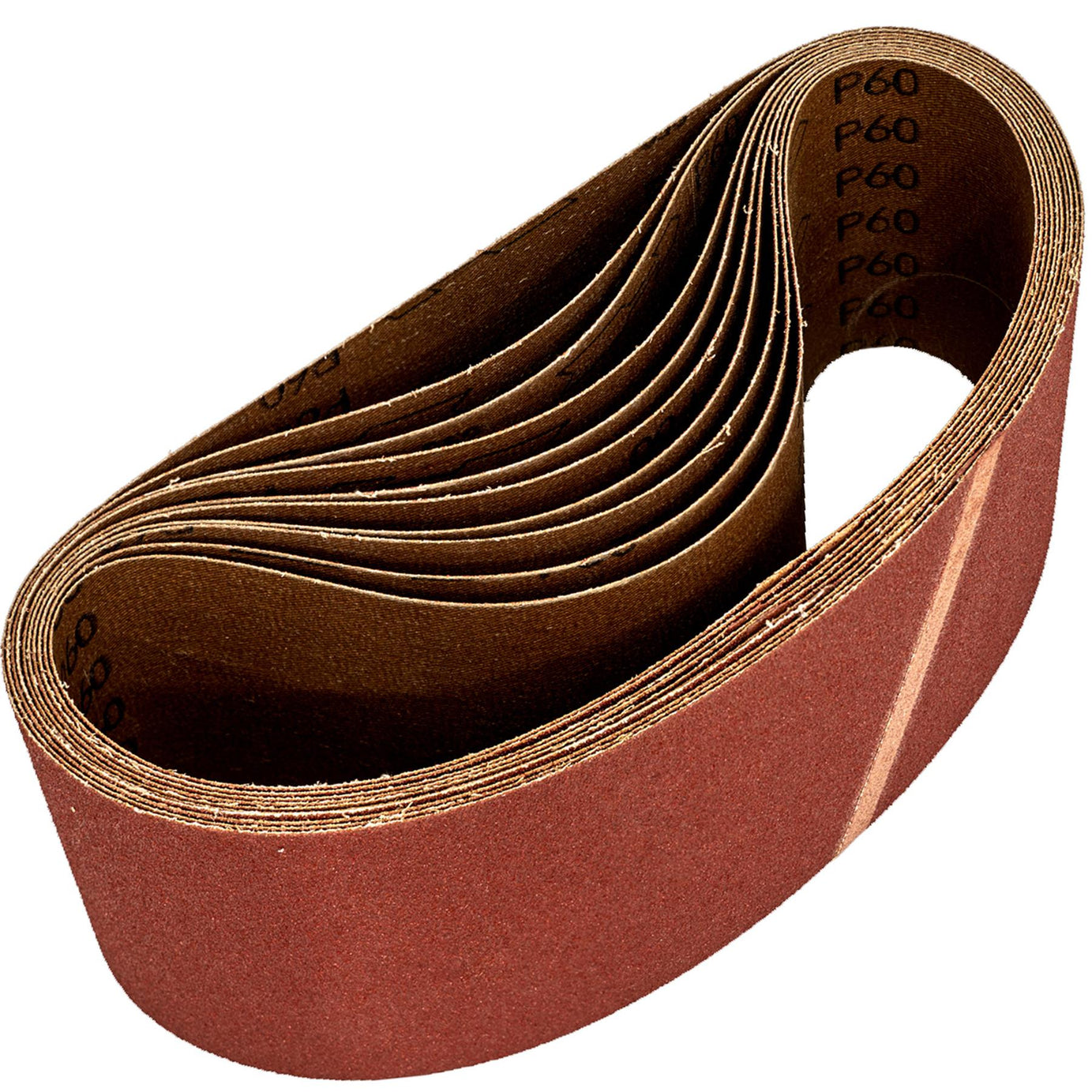 Sanding Belt 100 x 620mm 60Grit - Pack of 10.Aluminium oxide resin bonded Sealey