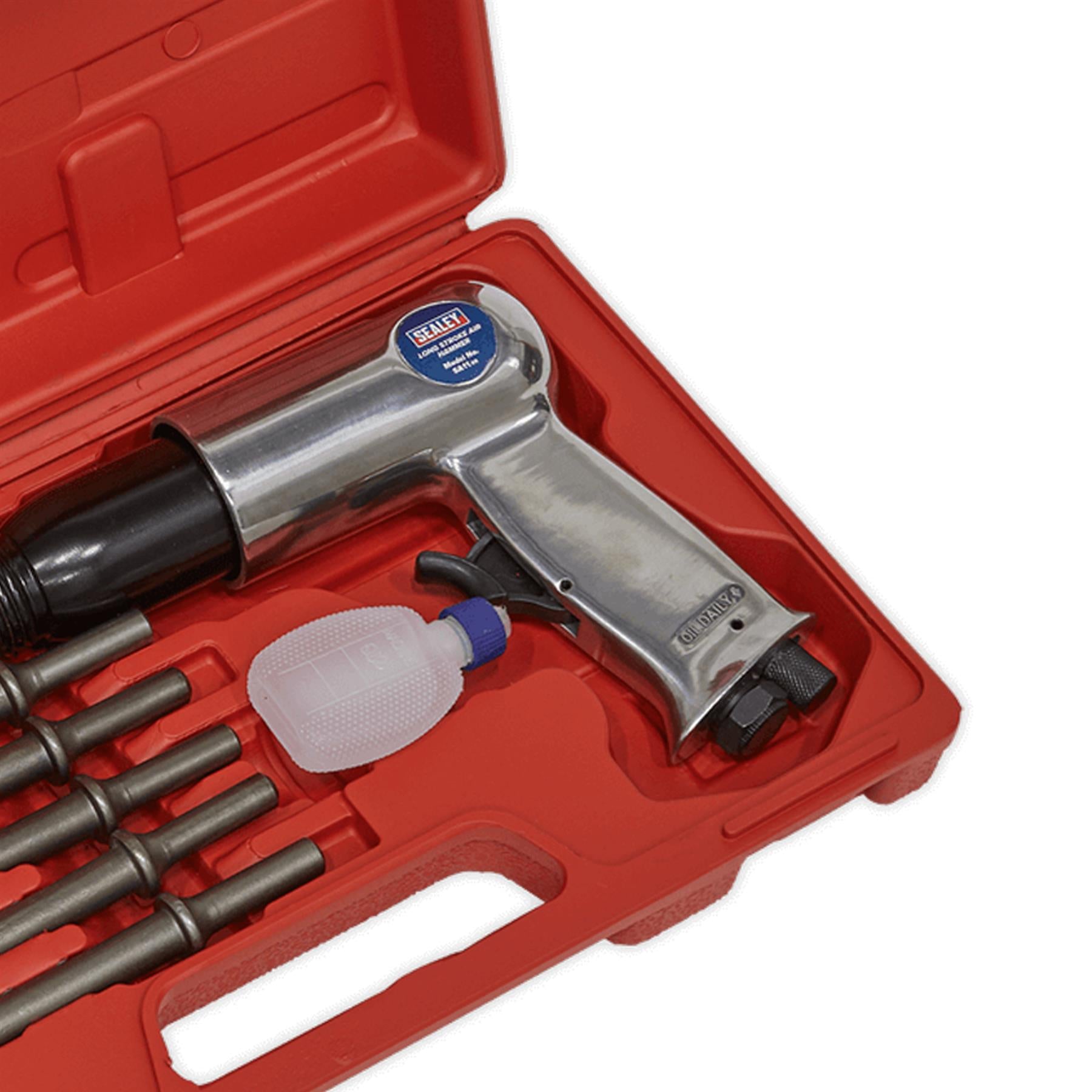Sealey Air Hammer with Chisels Long Stroke