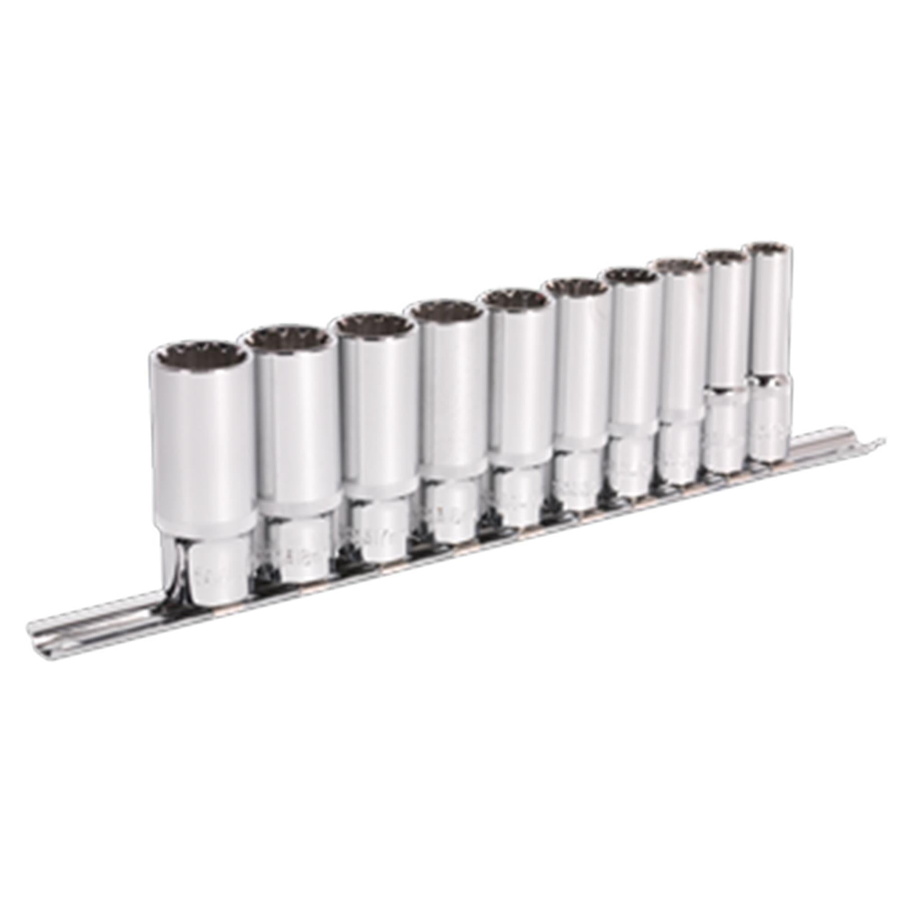 Sealey Socket Set 10pc Deep 3/8"Sq Drive Total Drive