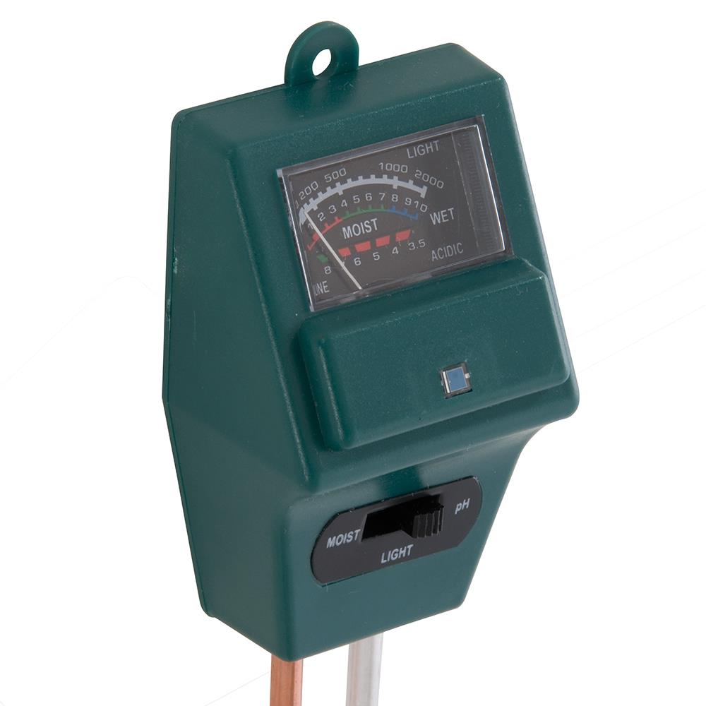 Tester 3 In-1 Soil - 210mm Determine Ph Water Level Light Intensity Gardening