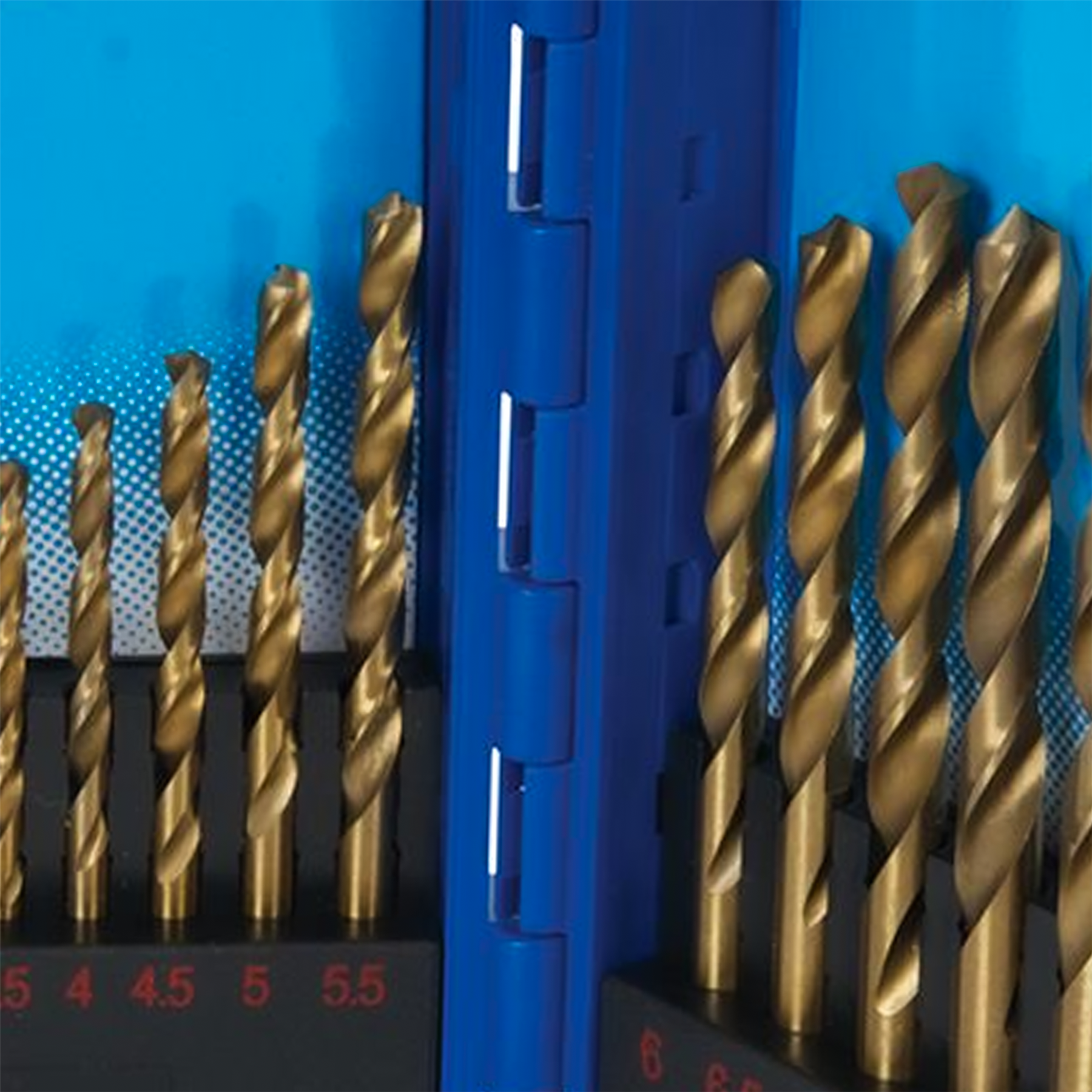 17Pce Hss Titanium-Coated Drill Bits High Speed Steel Heavy Duty Work Tool