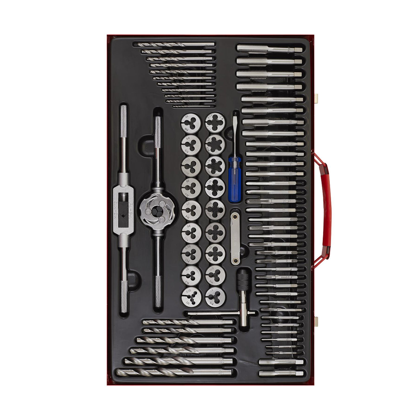 Sealey 76pc Tap and Die Set Split Dies Metric Thread Cutting Tool M3 - M12 Steel