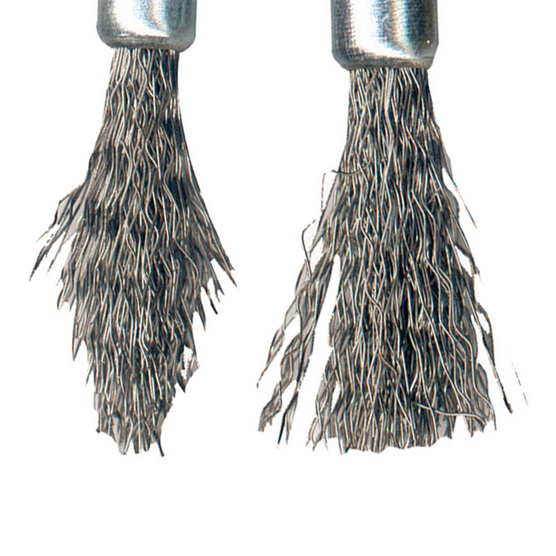 Steel De-Carb Brush Set 2Pk 6mm Shank For The Removal Of Carbon Deposits