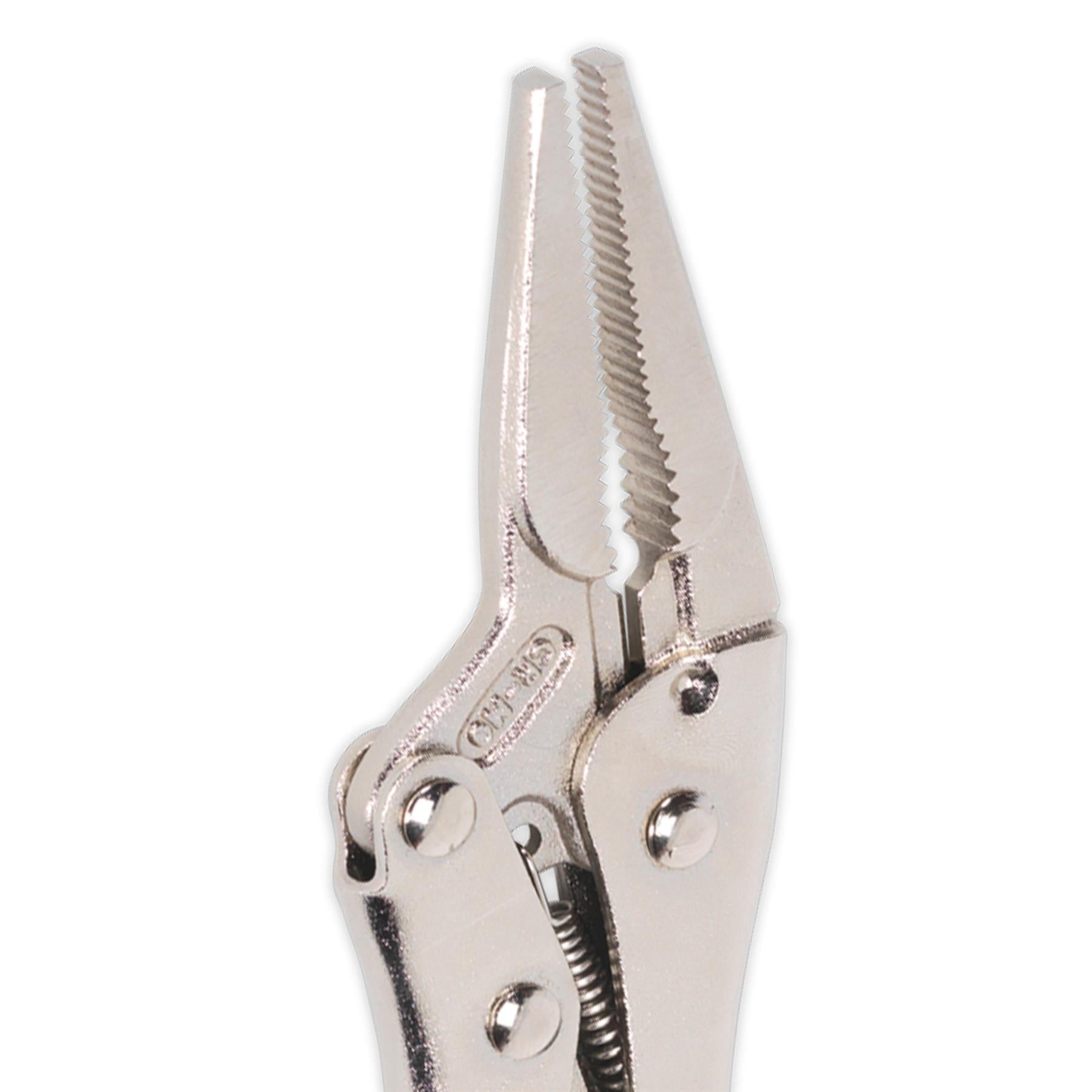Sealey Locking Pliers Long Nose 170mm 0-50mm Capacity