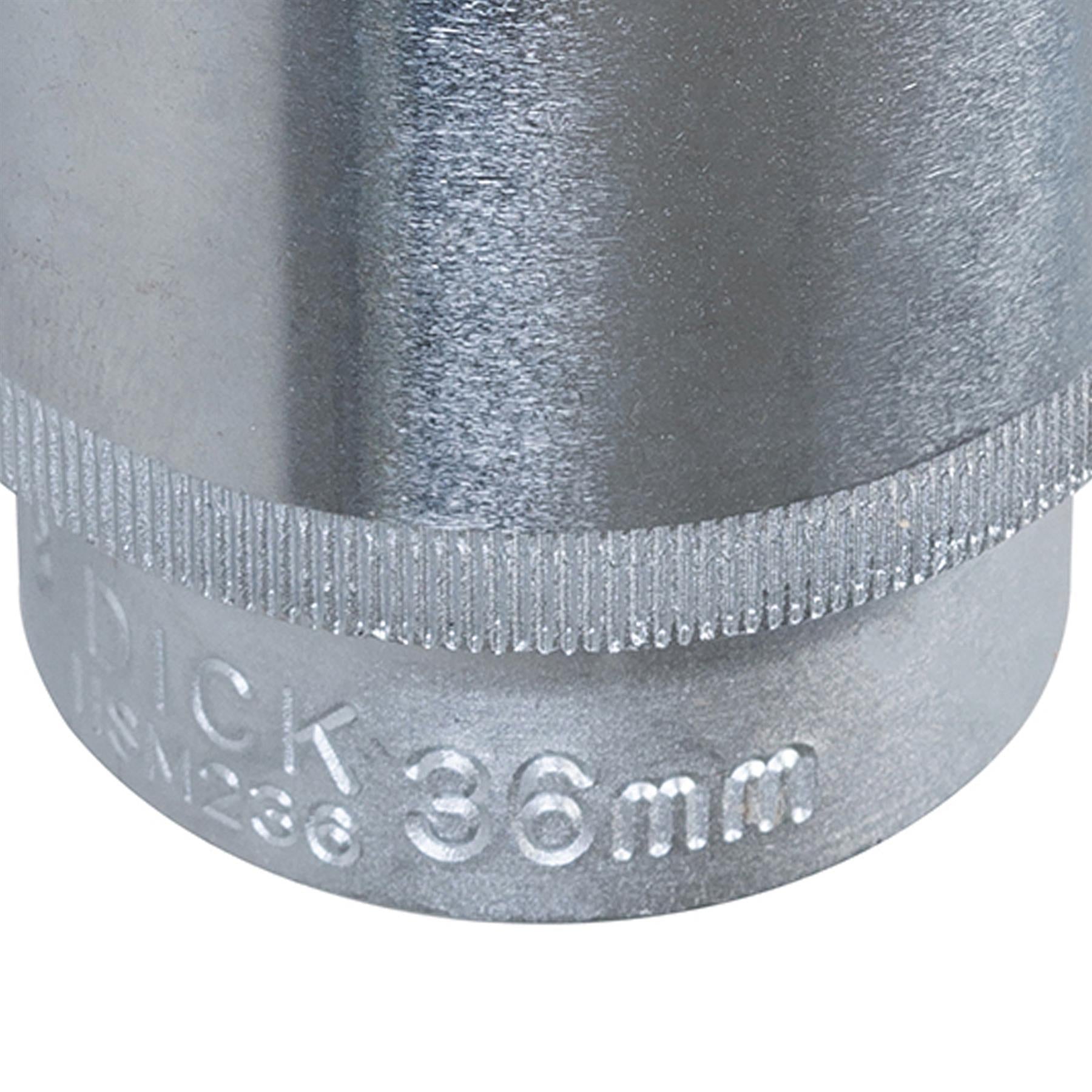King Dick 36mm 1/2" Metric Socket 12 Point (12PT) Heavy Duty