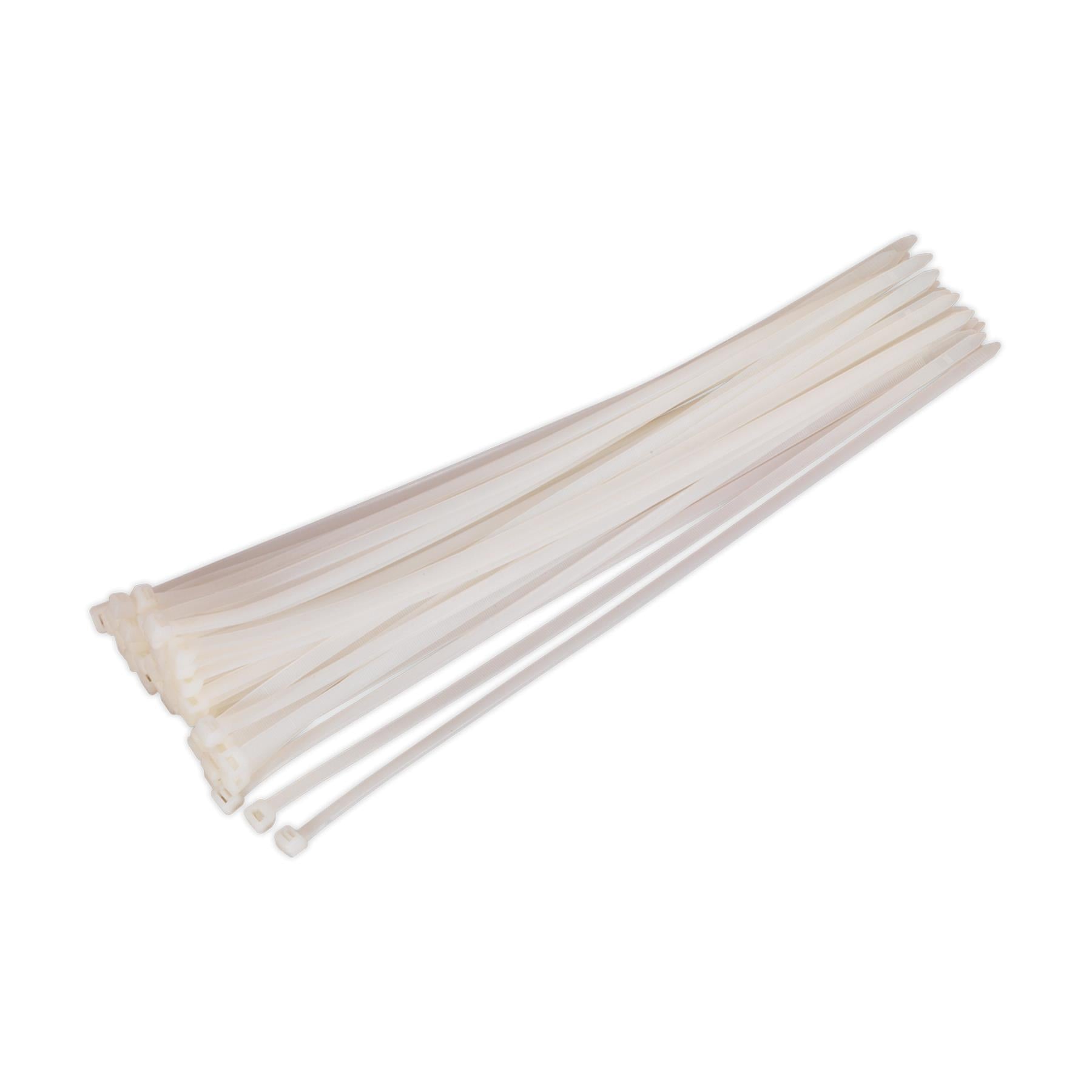 Sealey Cable Tie 450 x 7.6mm White Pack of 50