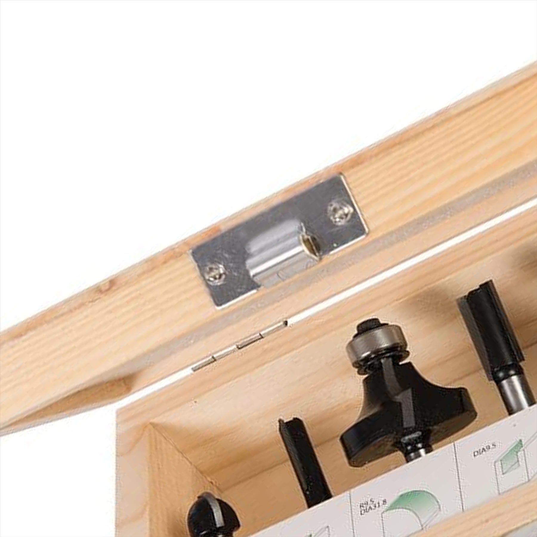 1/4" Kitchen Worktop Fitters Bit Set 6Pce Twin Flutes For Clean, Precise Cutting